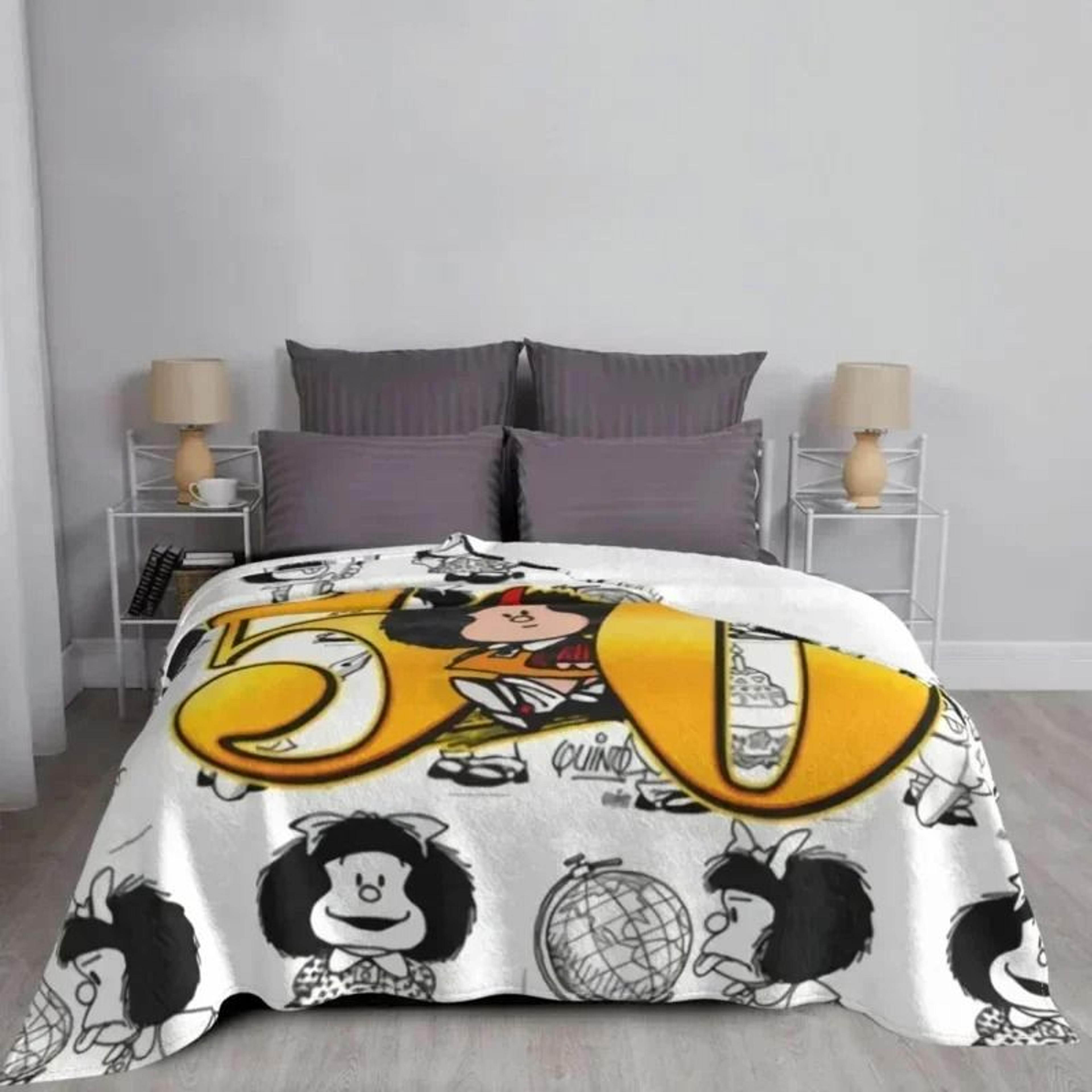 love mafalda soft flannel fleece cartoon throw blanket
