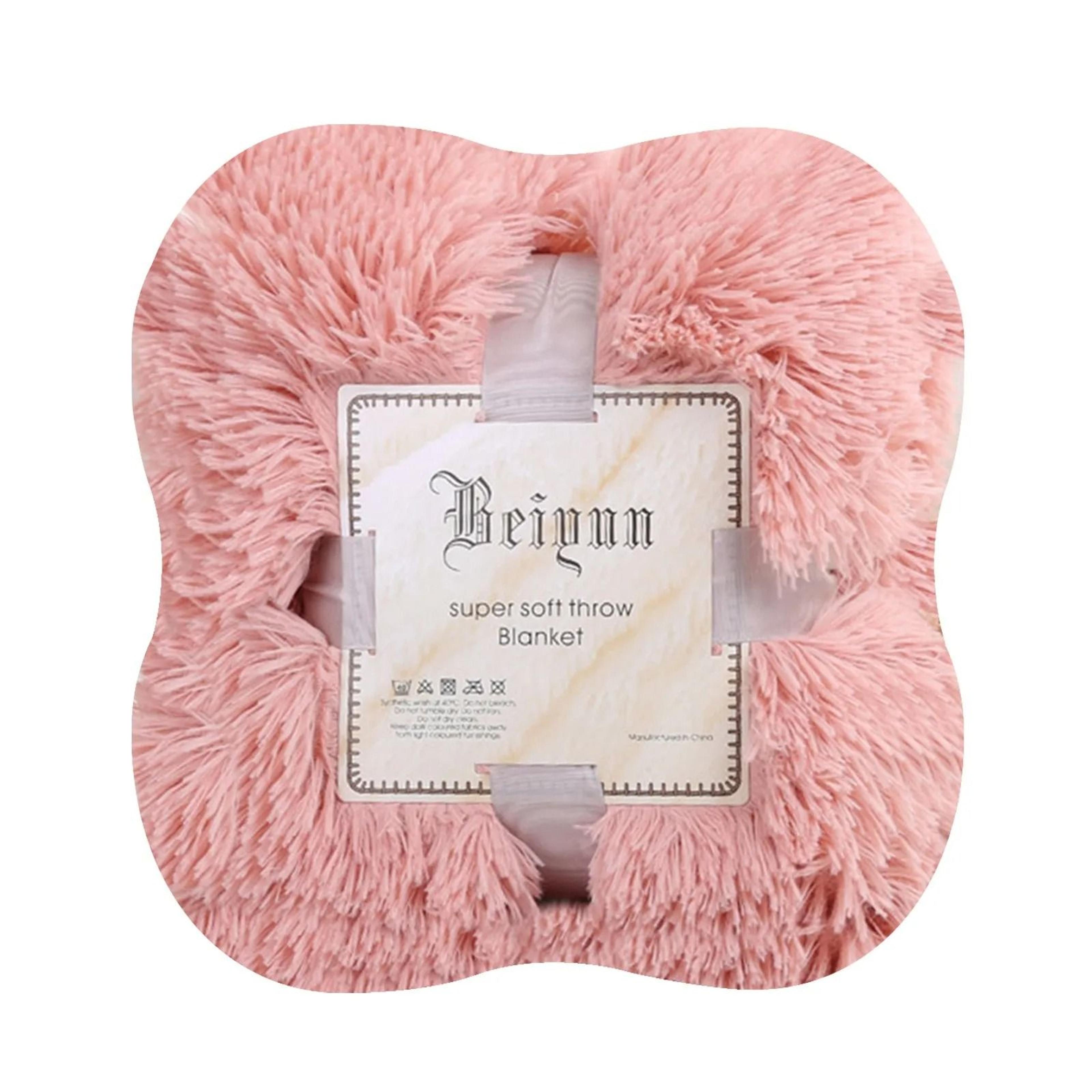 luxury faux fur throw blanket soft shaggy bed and sofa blanket