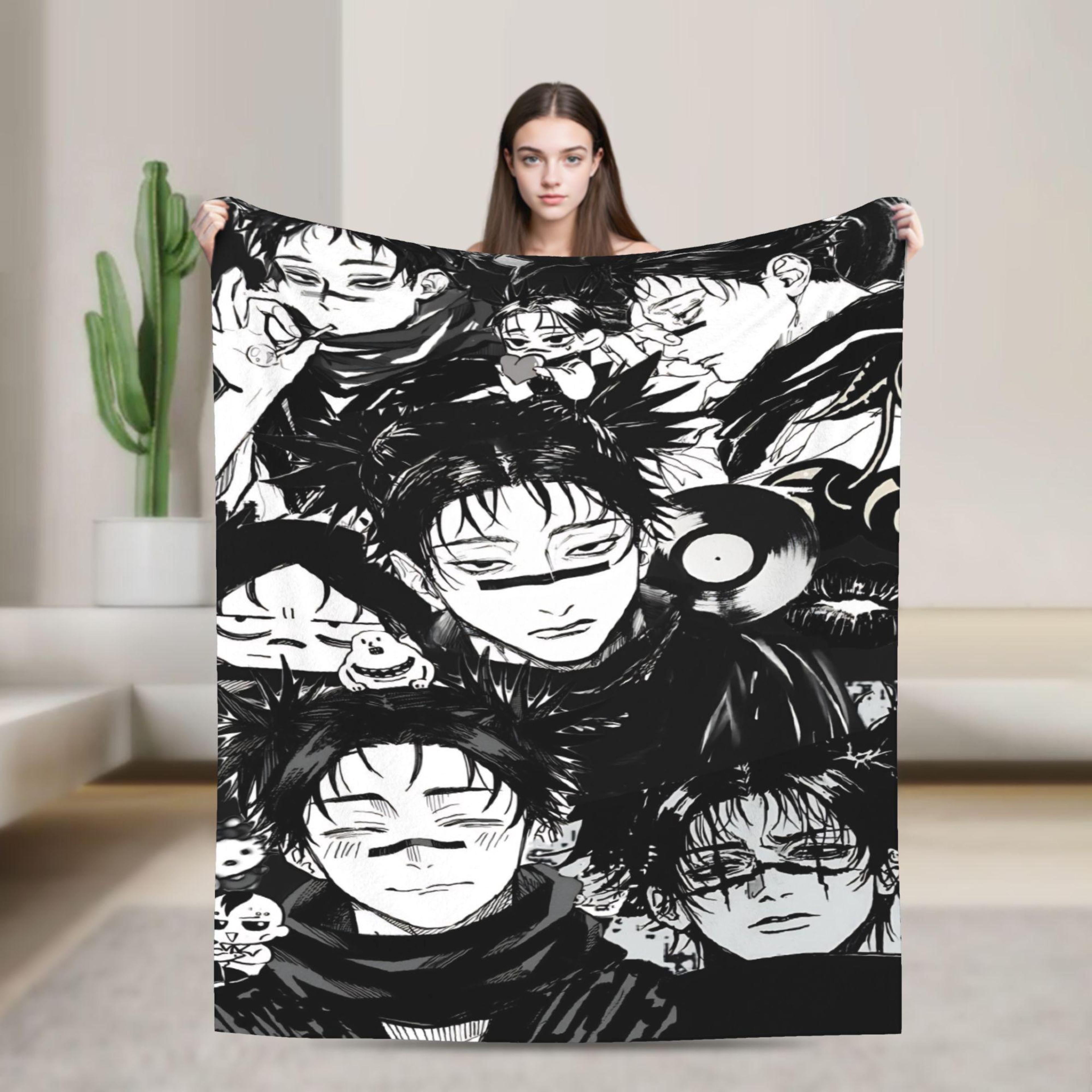 choso anime plush throw blanket soft warm flannel bed and sofa cover