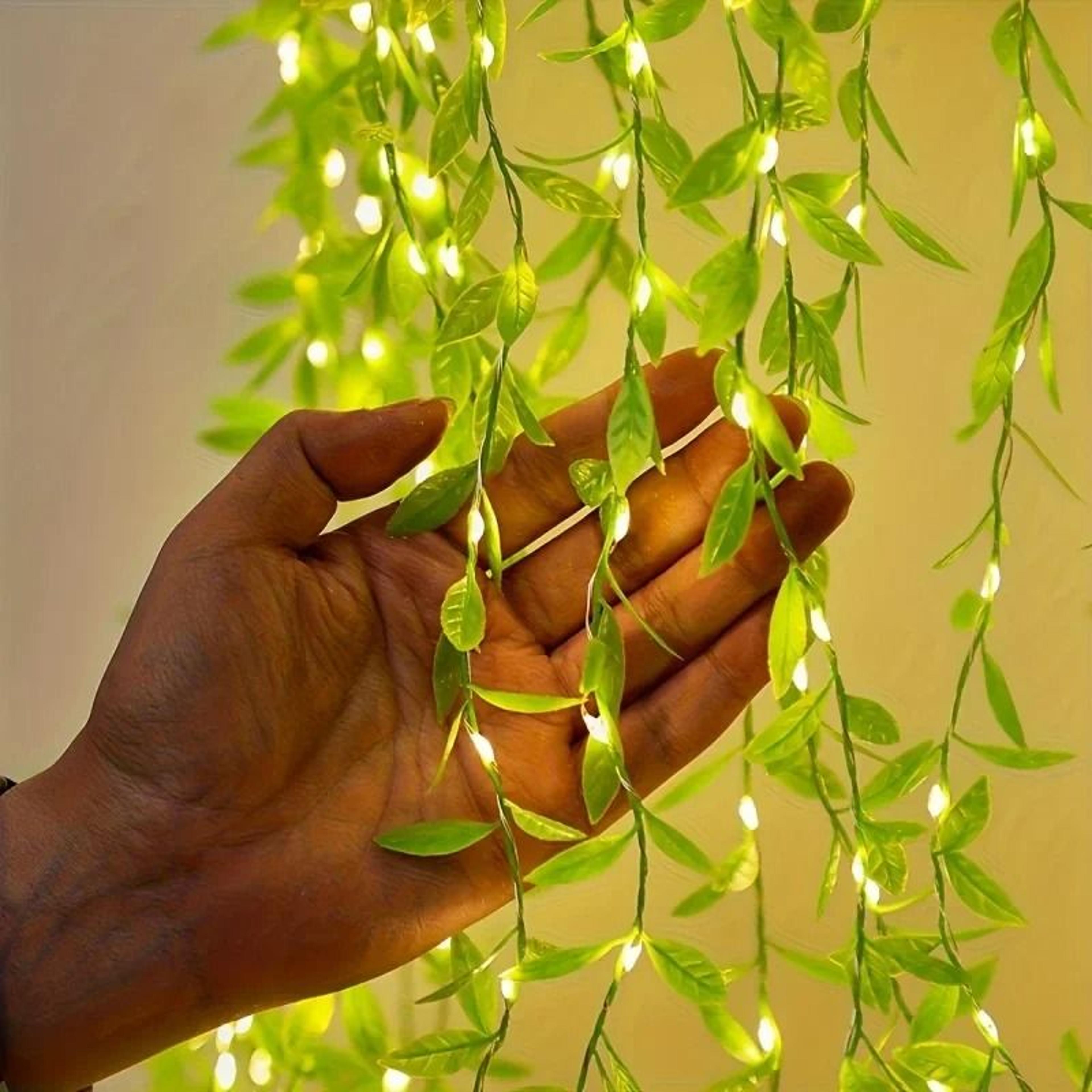 willowglow willow leaf fairy lights 2m 20led battery powered garland