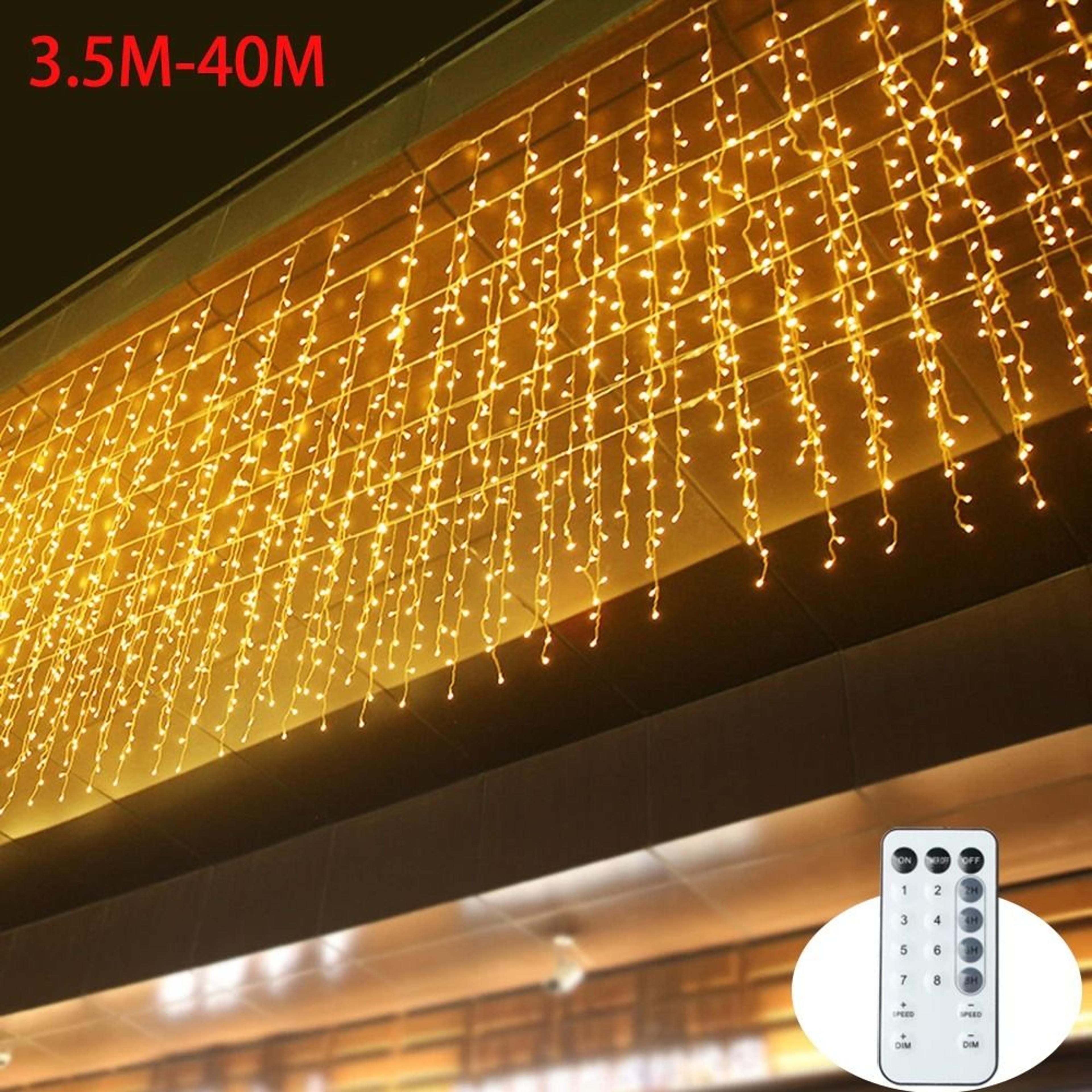 frostline led icicle lights outdoor christmas garland with remote