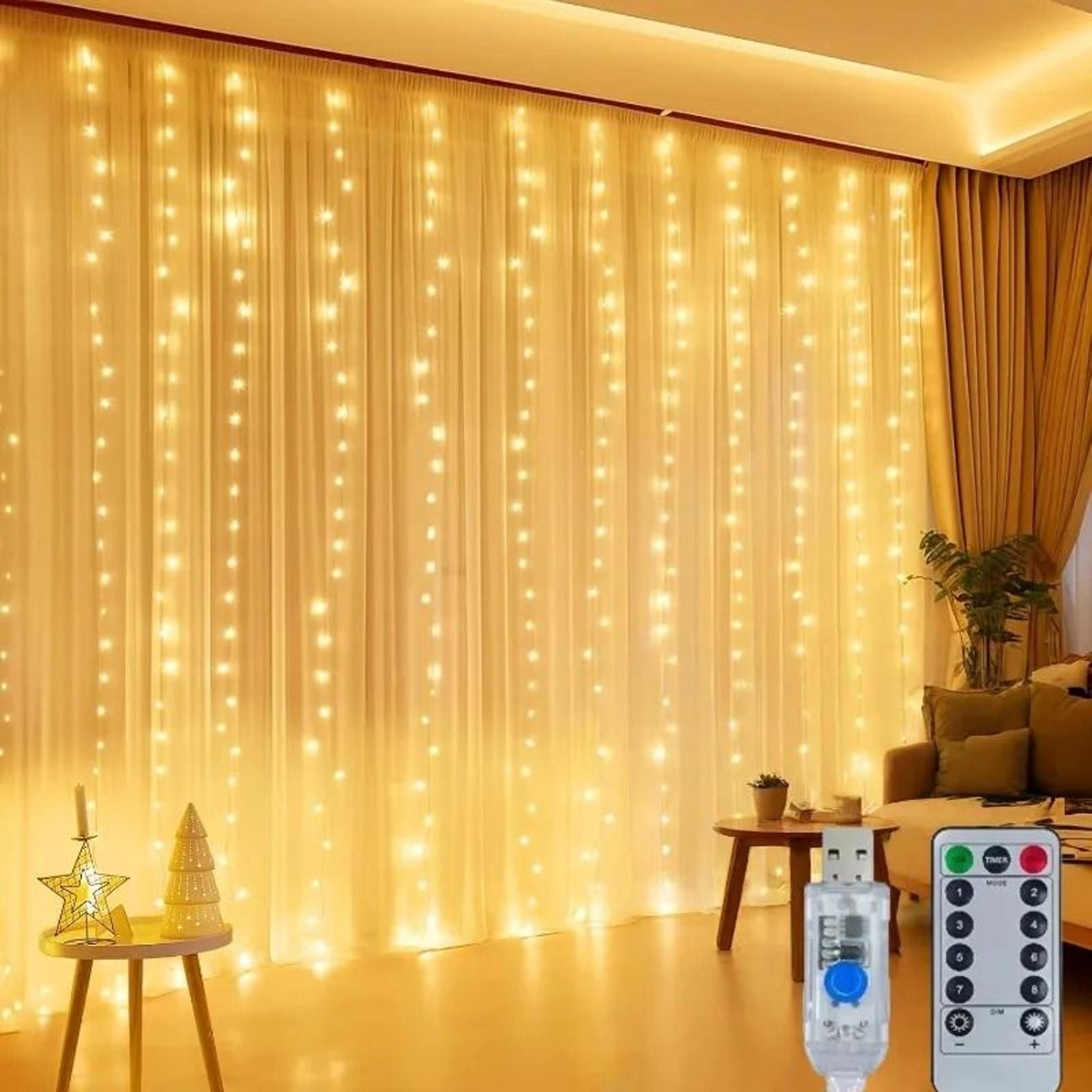 lumitimer led curtain lights 300 600 led usb fairy lights with remote