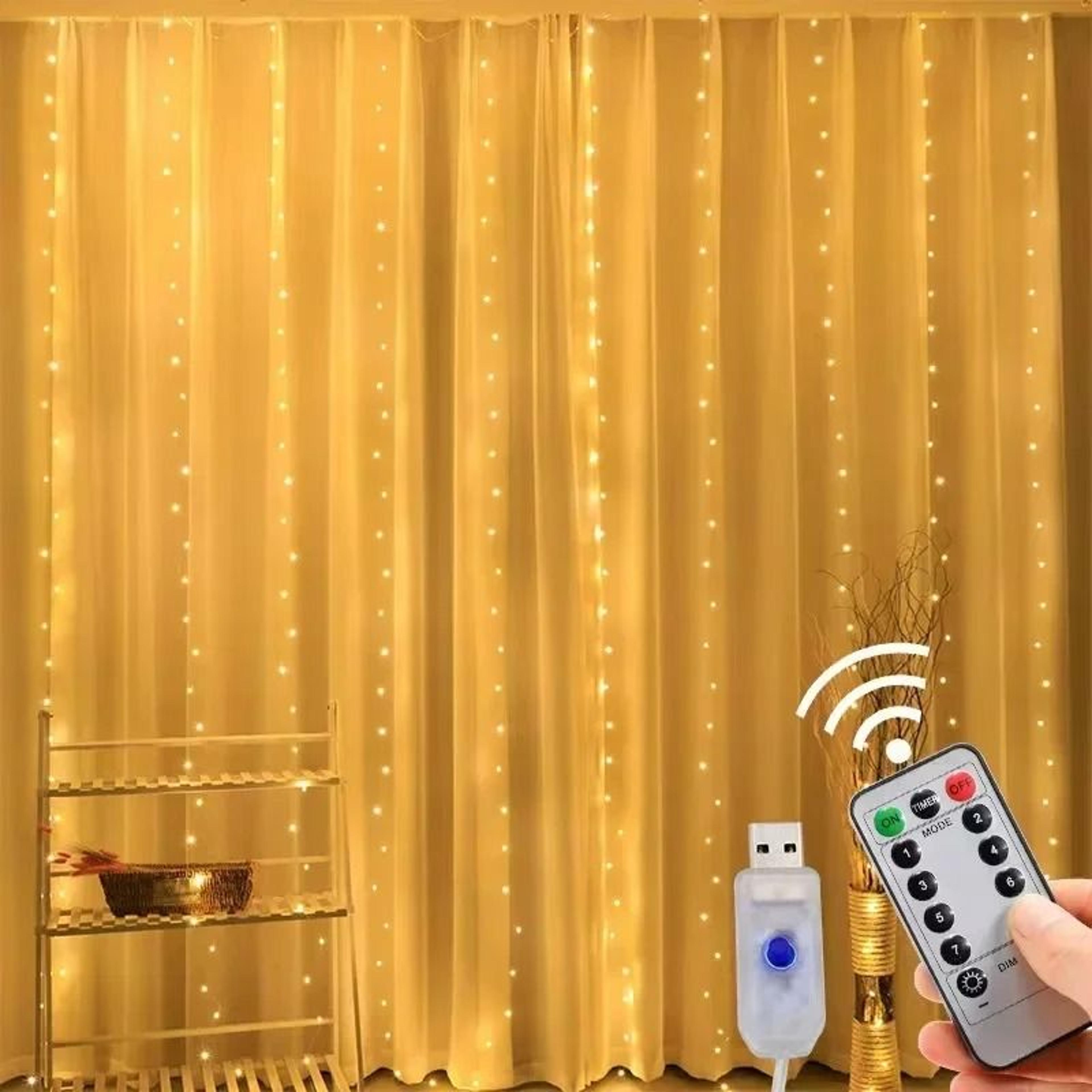 glowvista led curtain lights 3m 6m usb fairy lights with remote