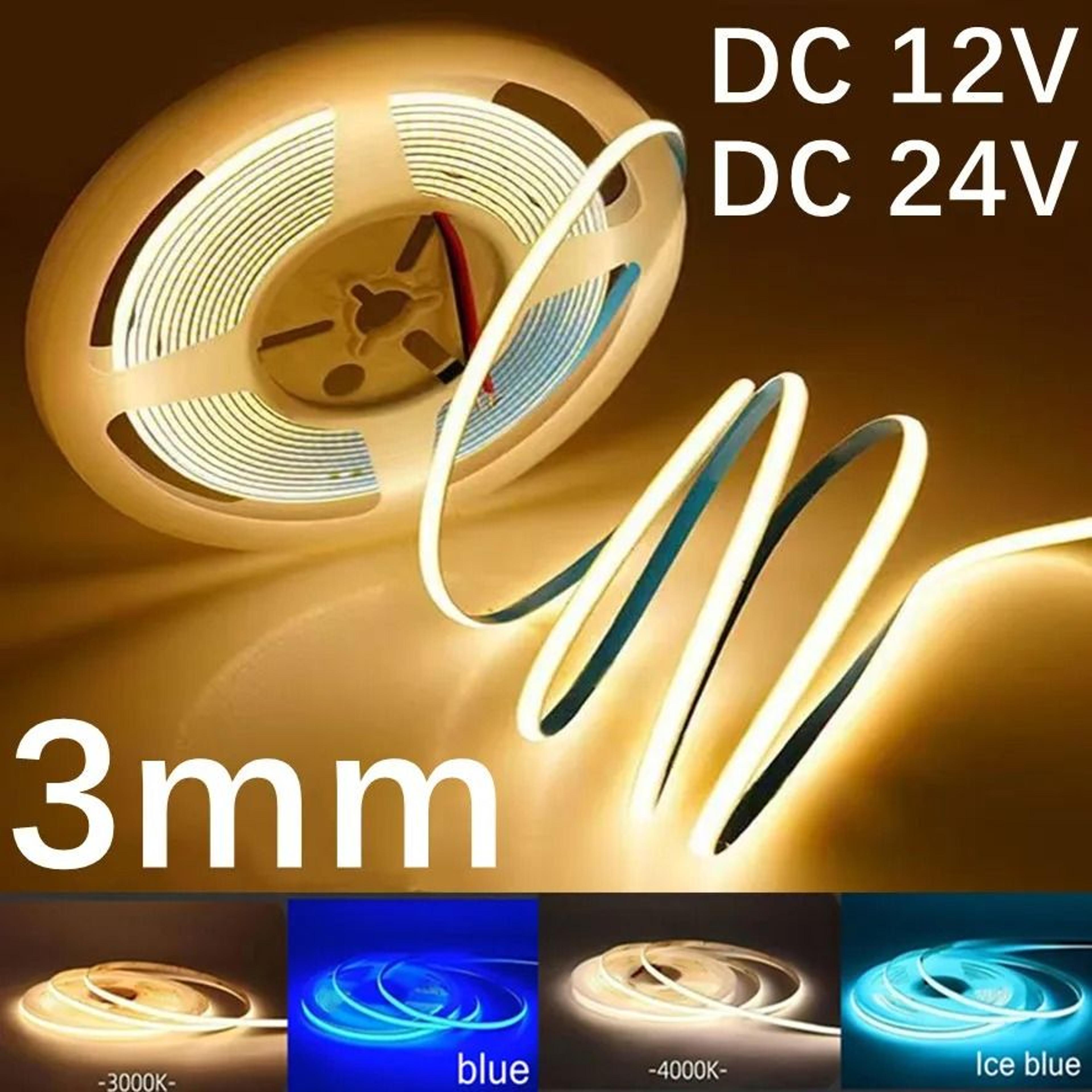 slim 3mm cob led strip for seamless hidden accent lighting anywhere