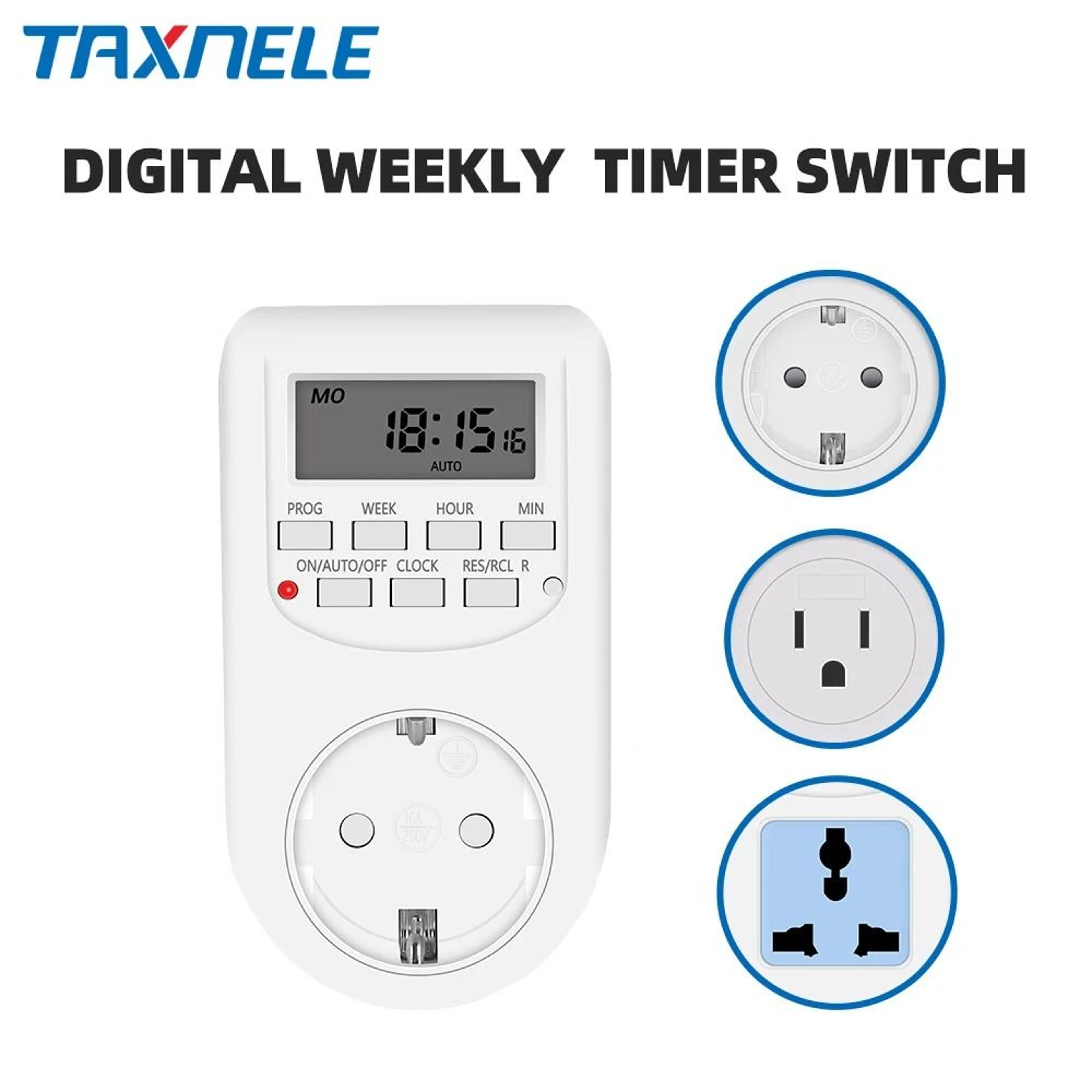 effortless weekly programmable outlet timer for reliable home appliance automation control