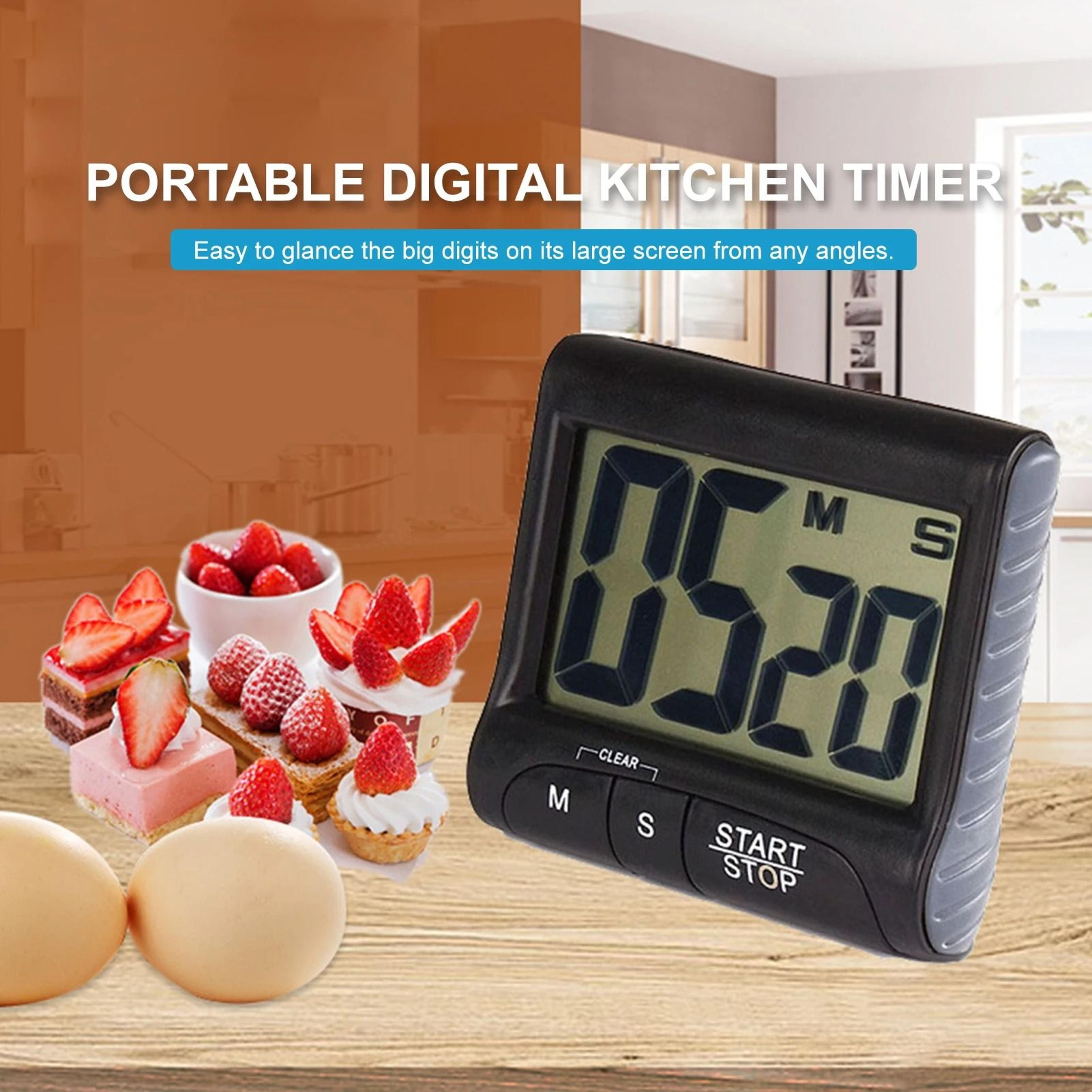 timemate digital kitchen timer with magnetic timer back and lcd display