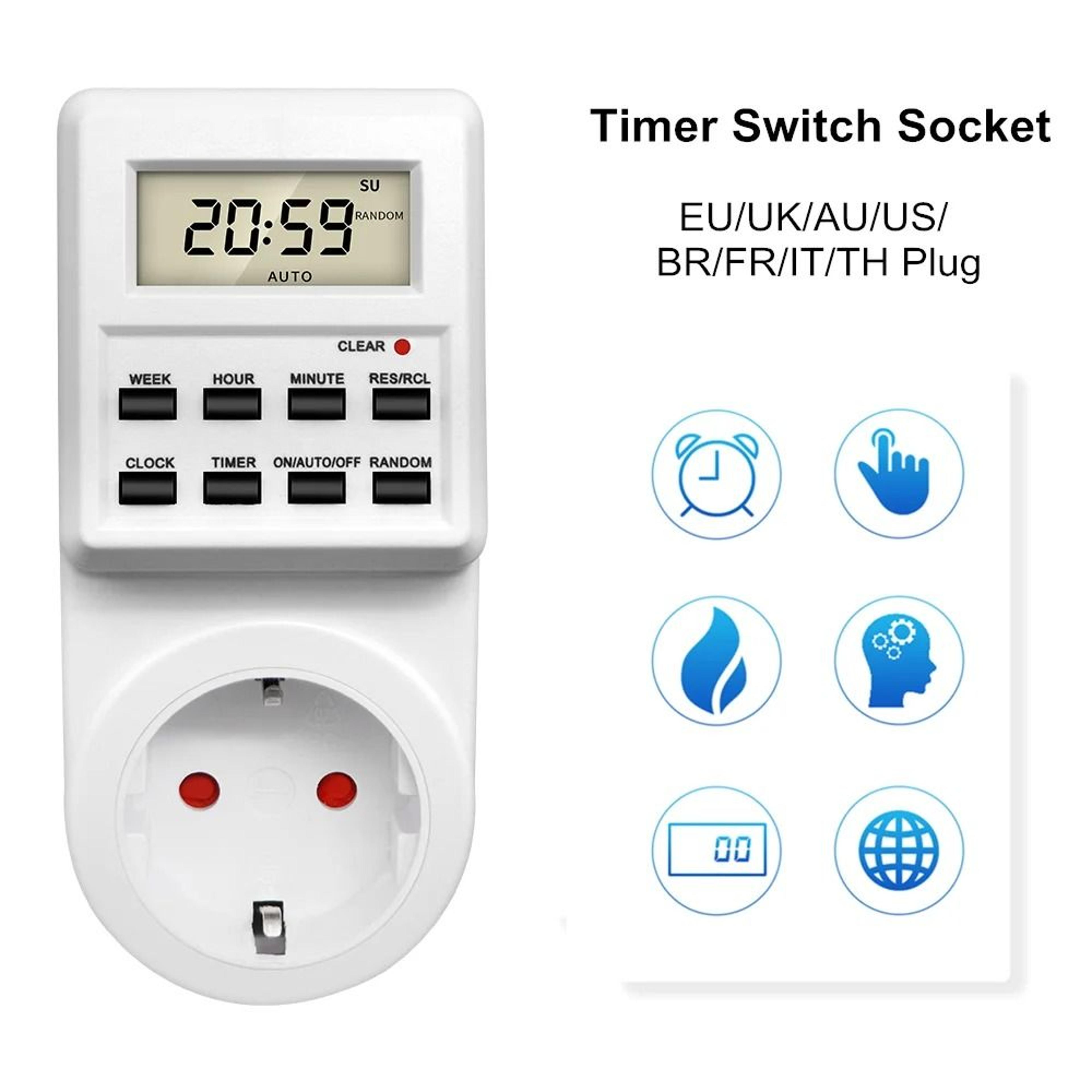 autocycle digital timer switch and programmable timer socket