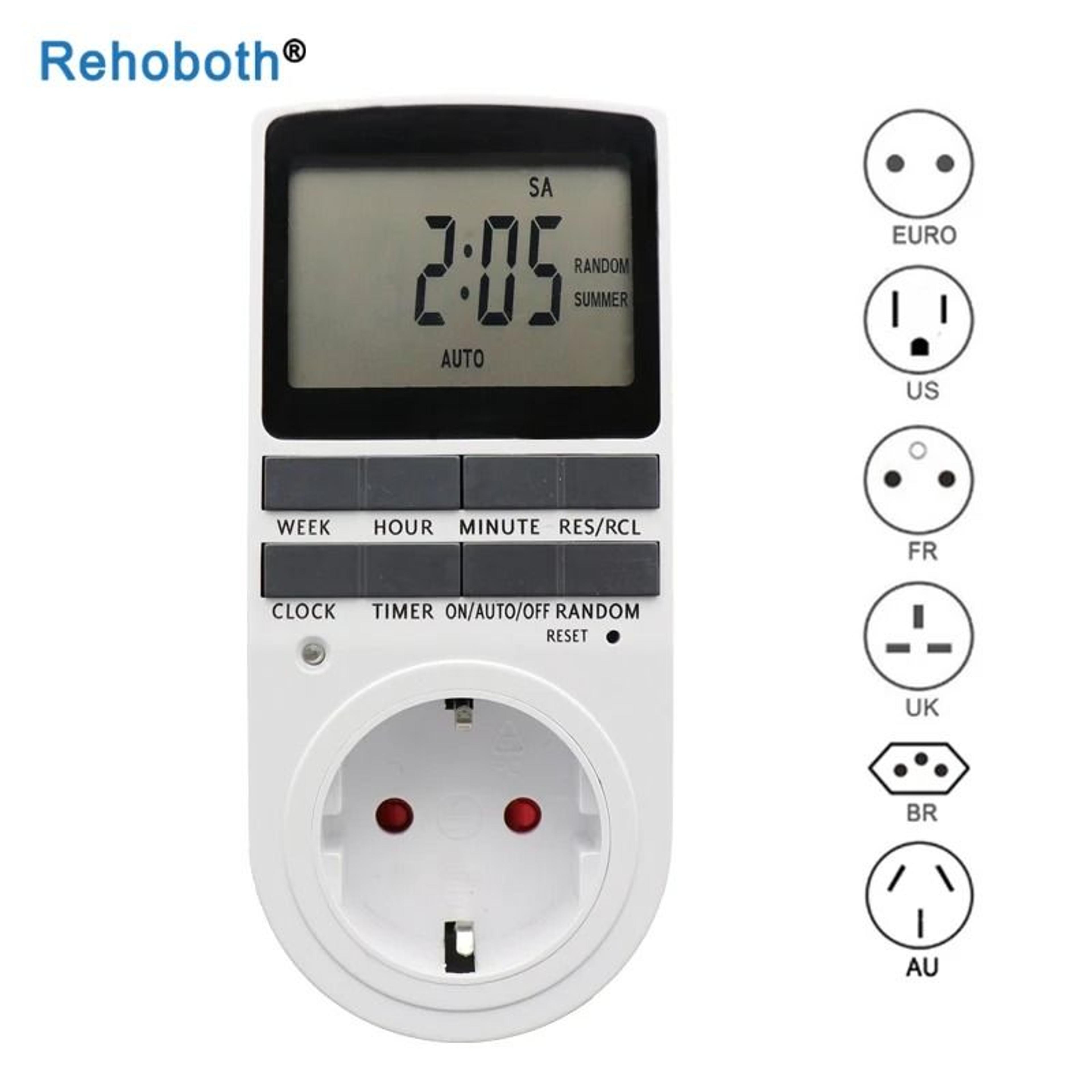weekwise digital timer switch and programmable timer socket