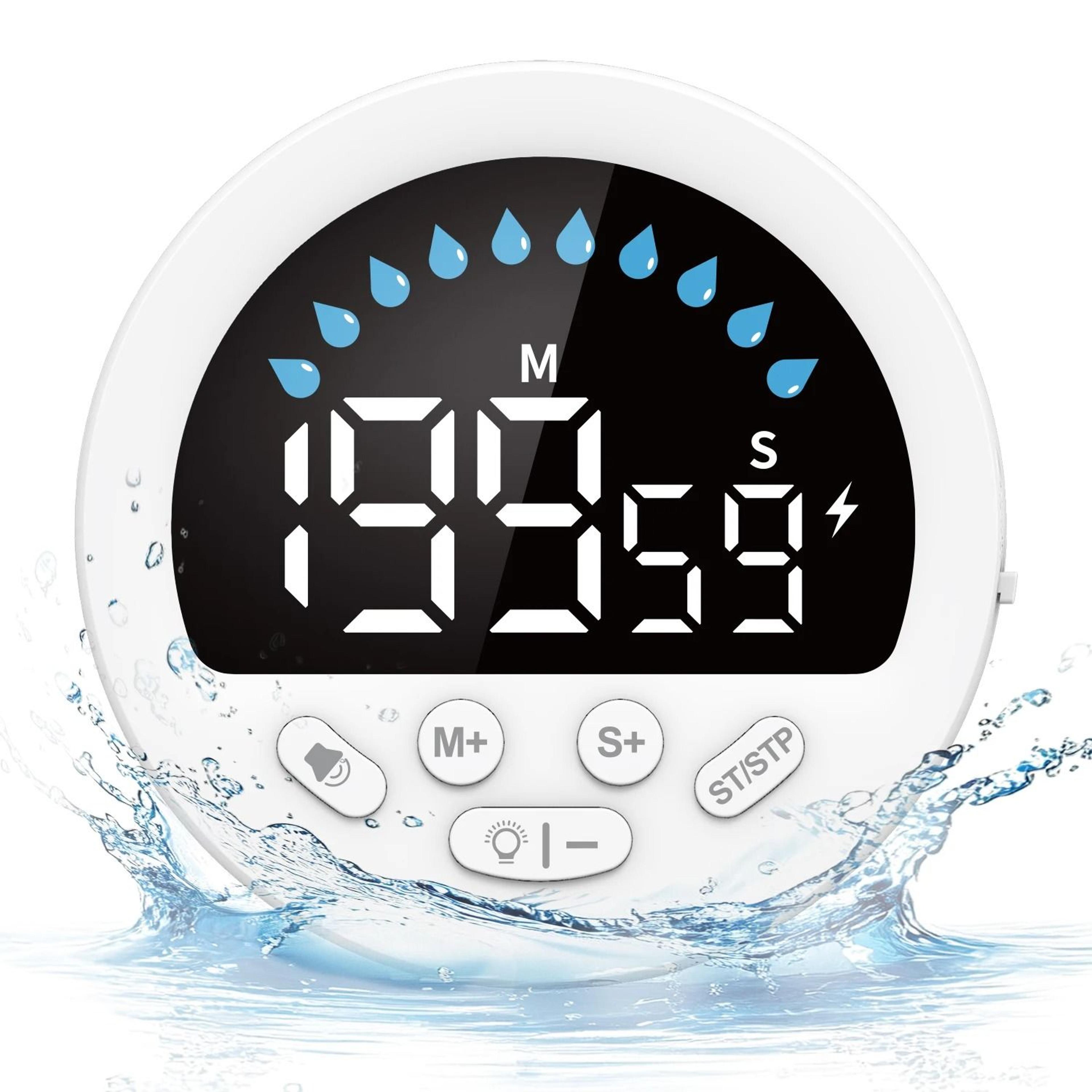 aquatrack waterproof shower timer with led display