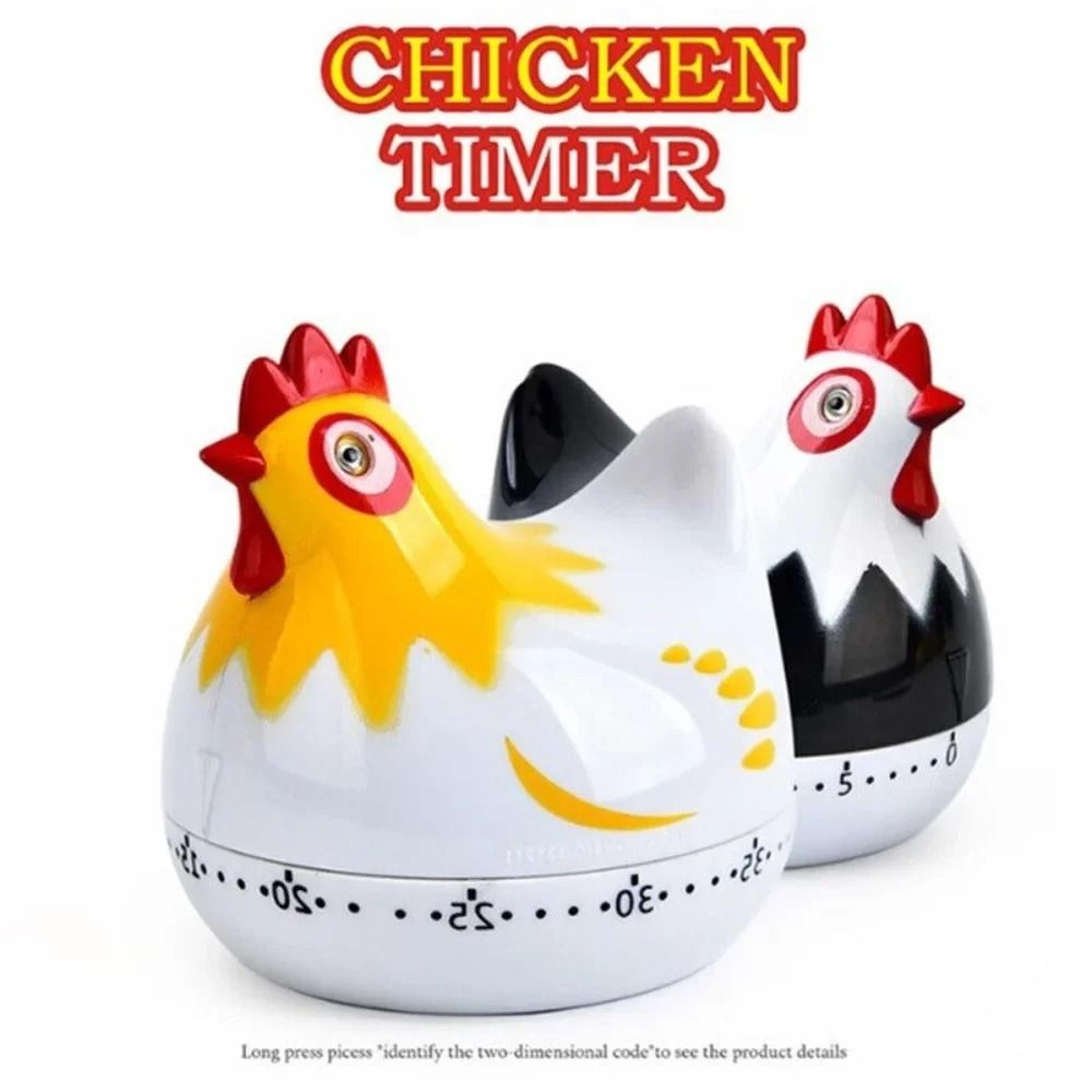 chirpy chicken kitchen timer with 60-minute countdown