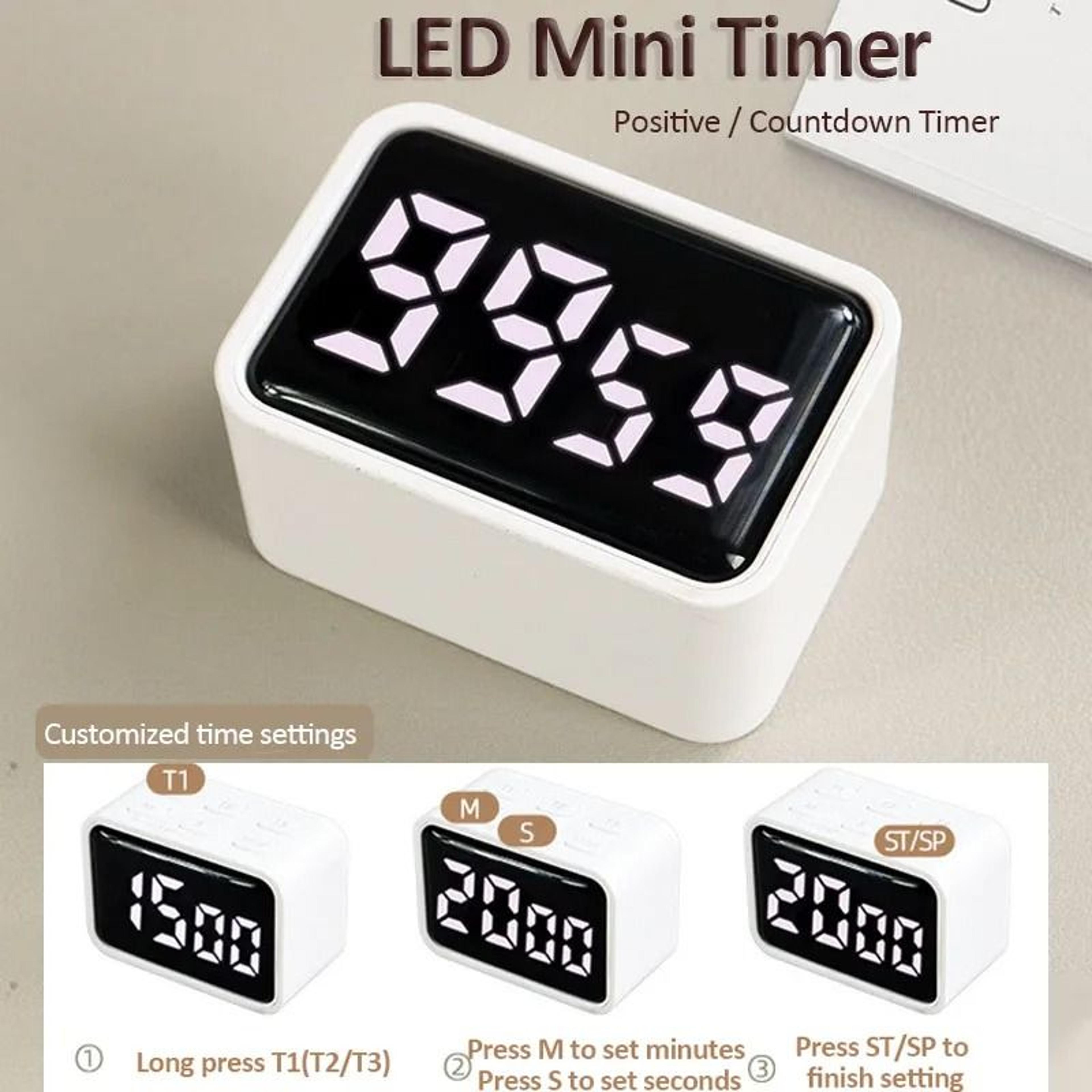 taskglow mini digital timer with 3 presets