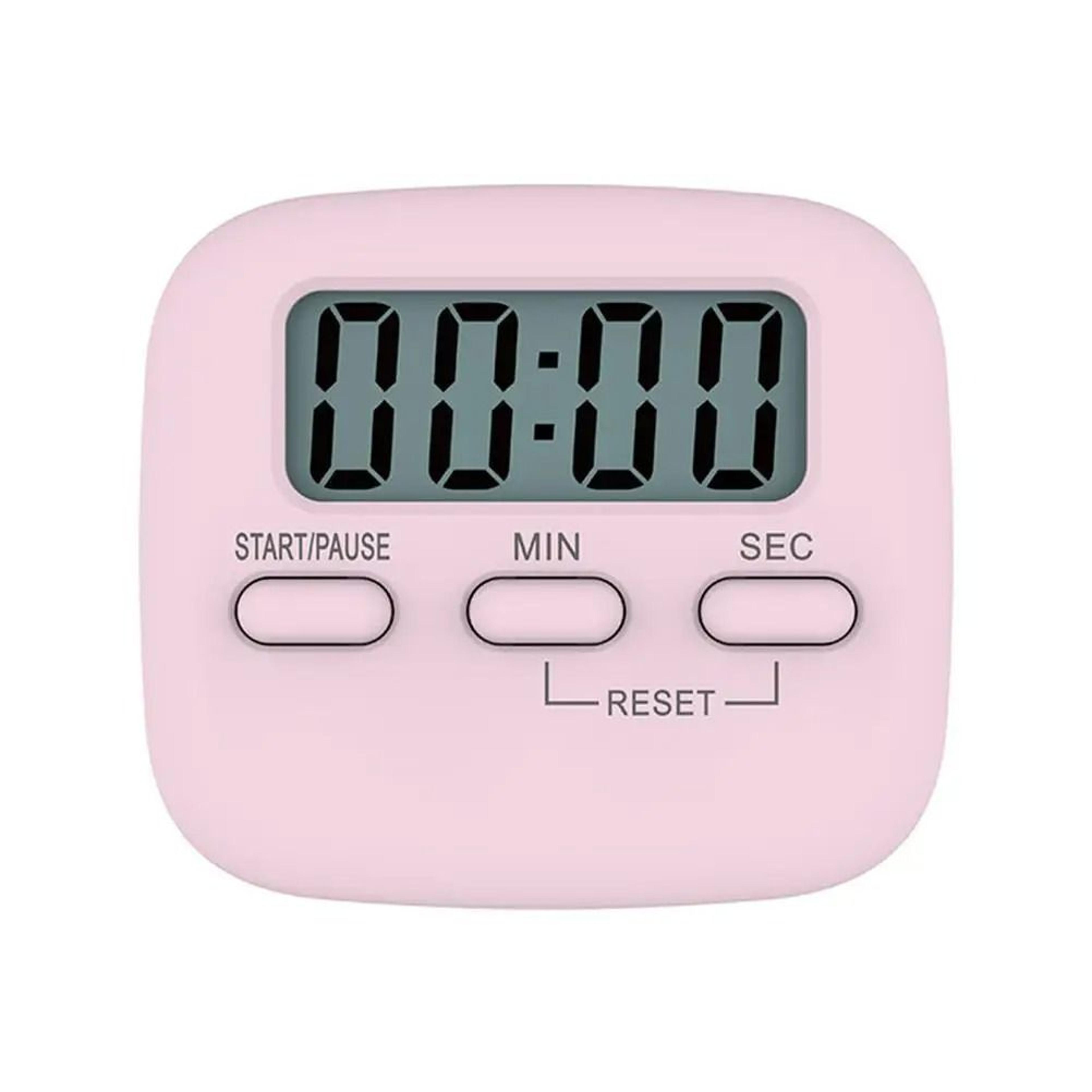 timepop pink digital kitchen timer with large lcd