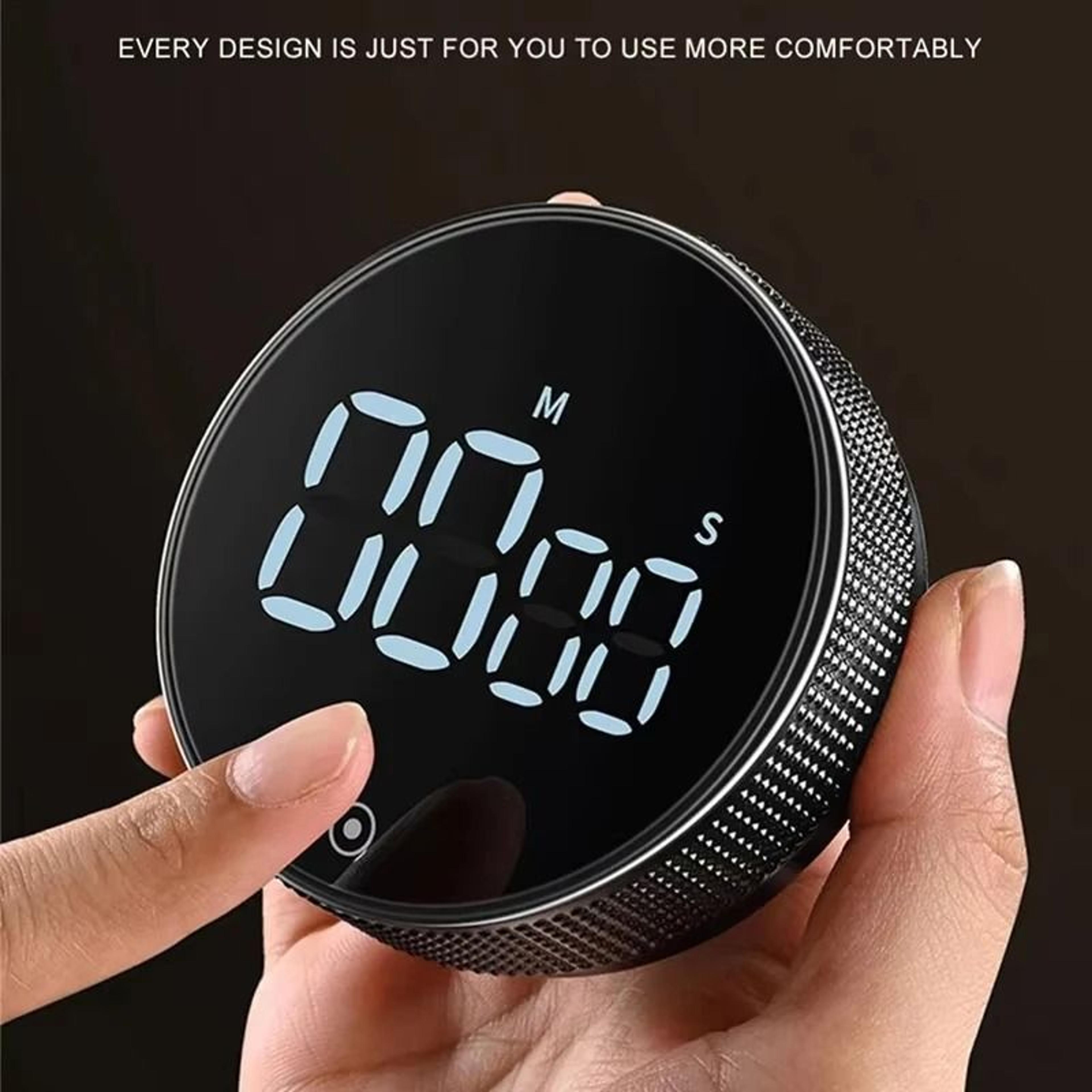 timedial magnetic digital timer with rotary countdown and stopwatch