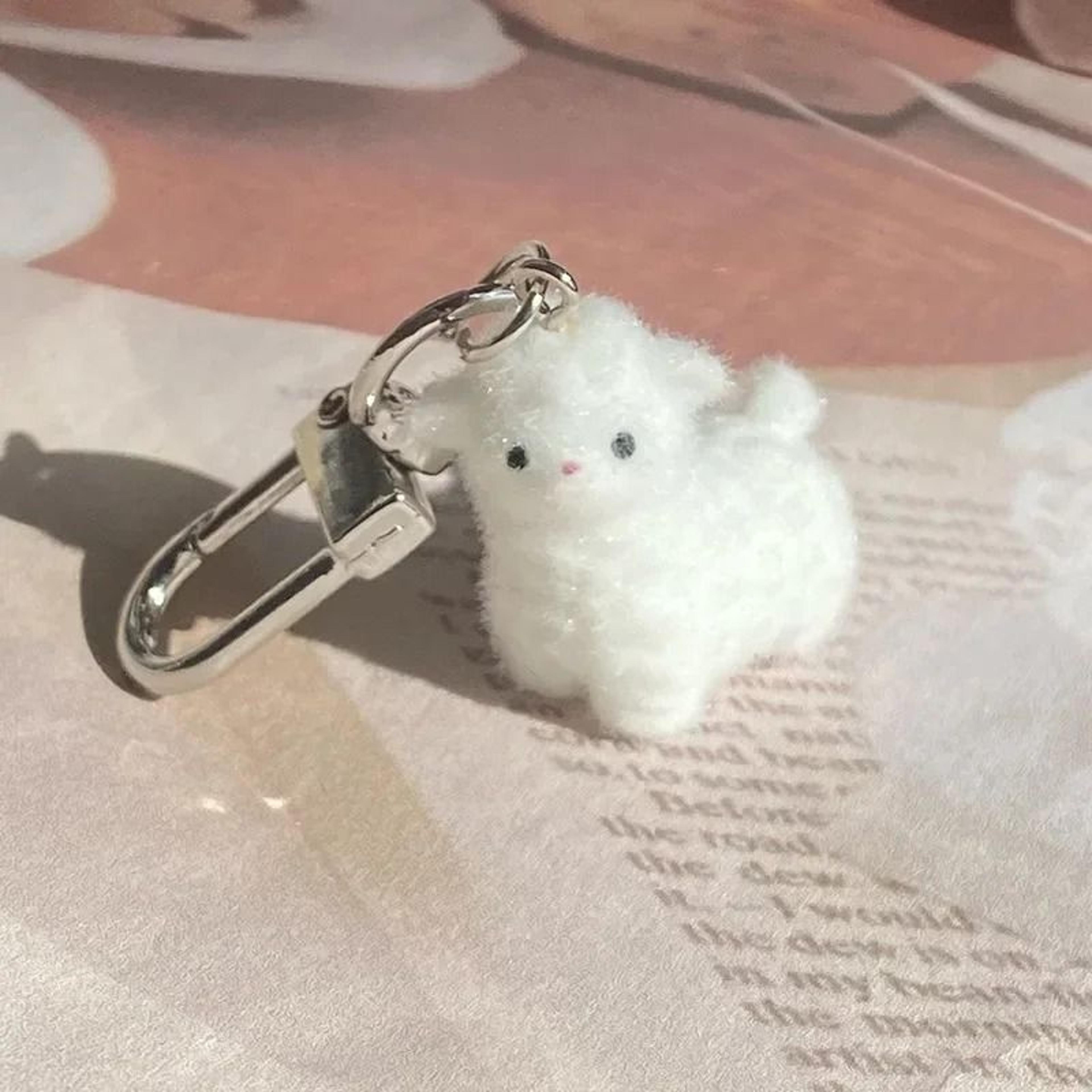 cloudpaca flocked alpaca keychain and cute backpack charm gift
