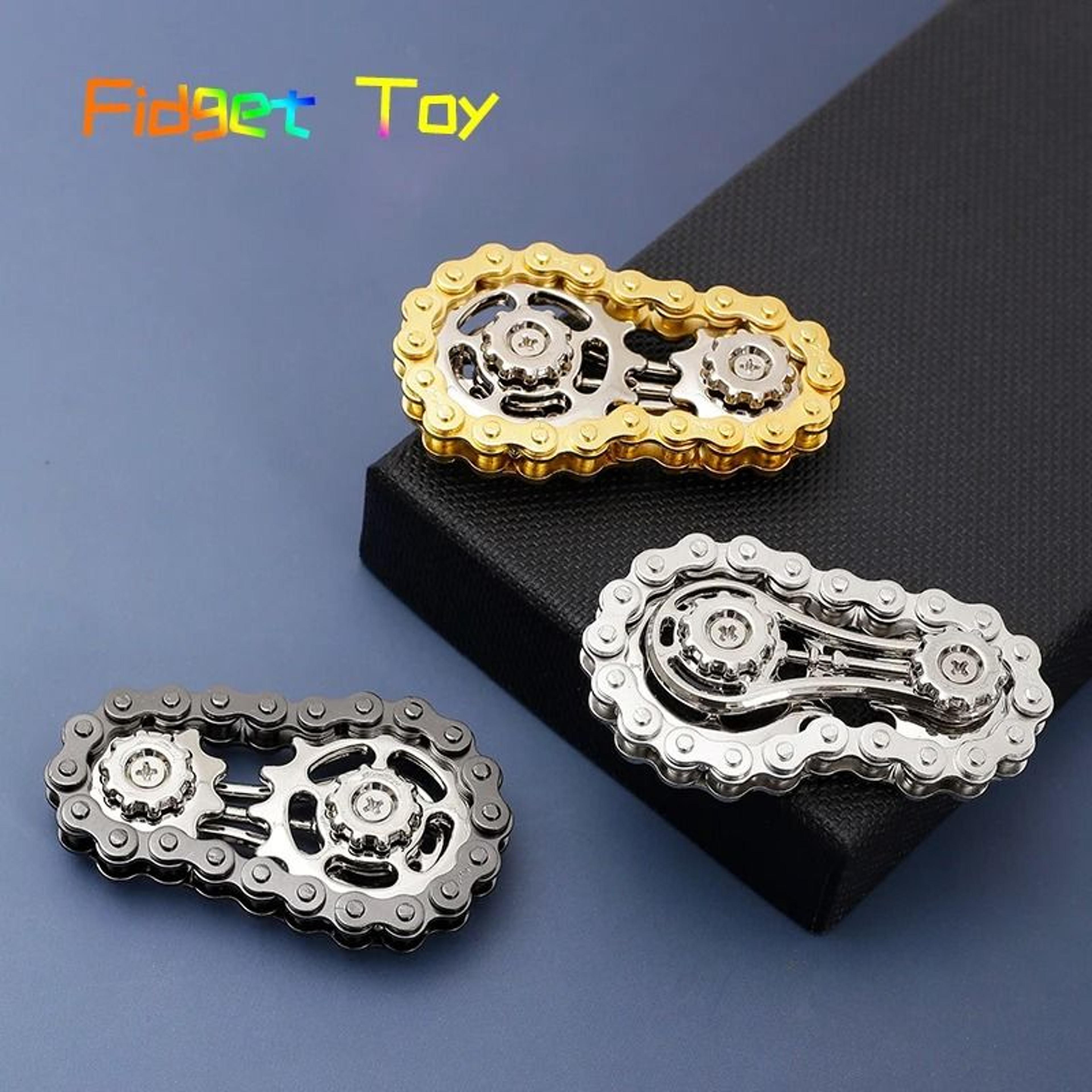 gearflow metal sprocket fidget spinner for calmer focus anywhere