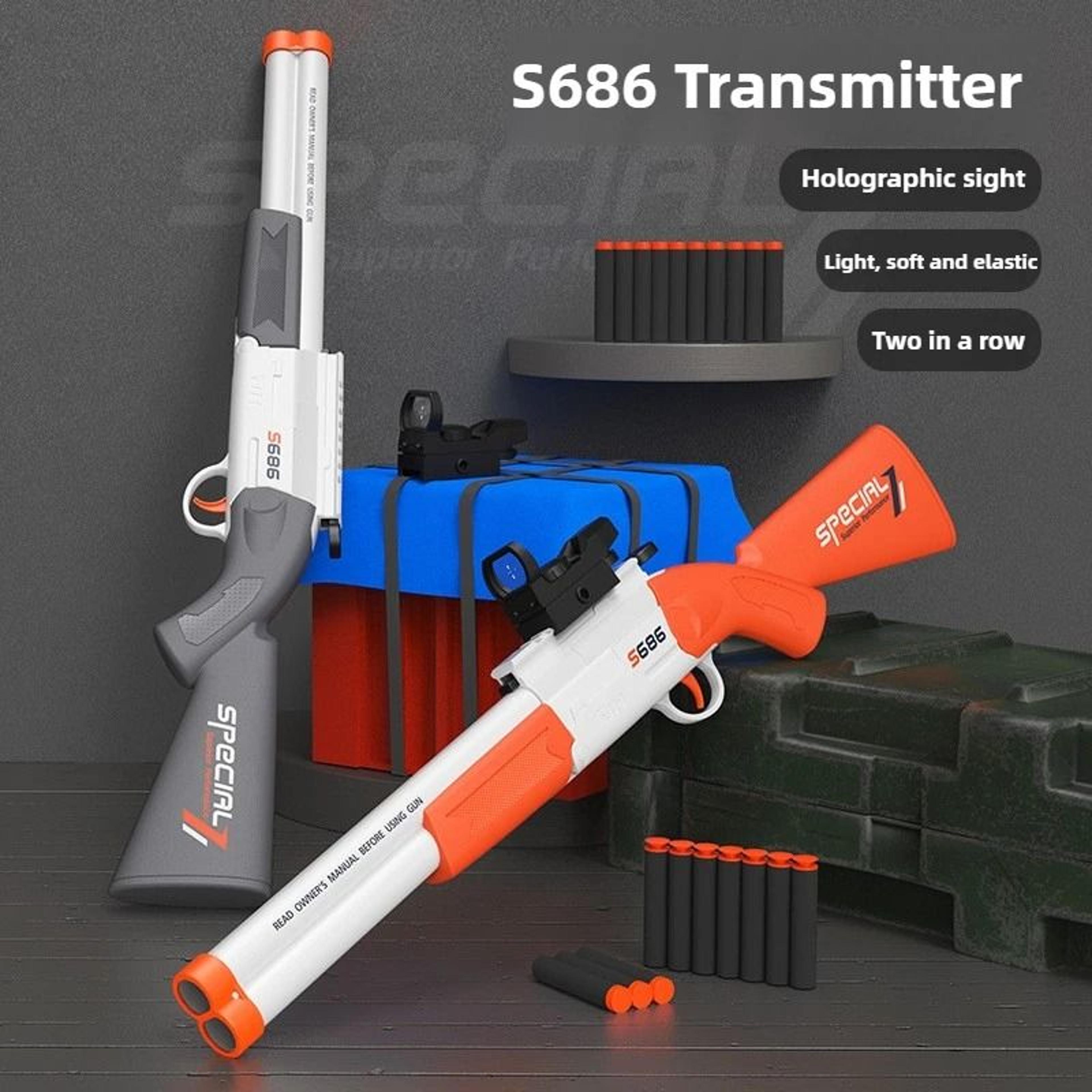 twinstrike s686 double barrel dart blaster for outdoor games