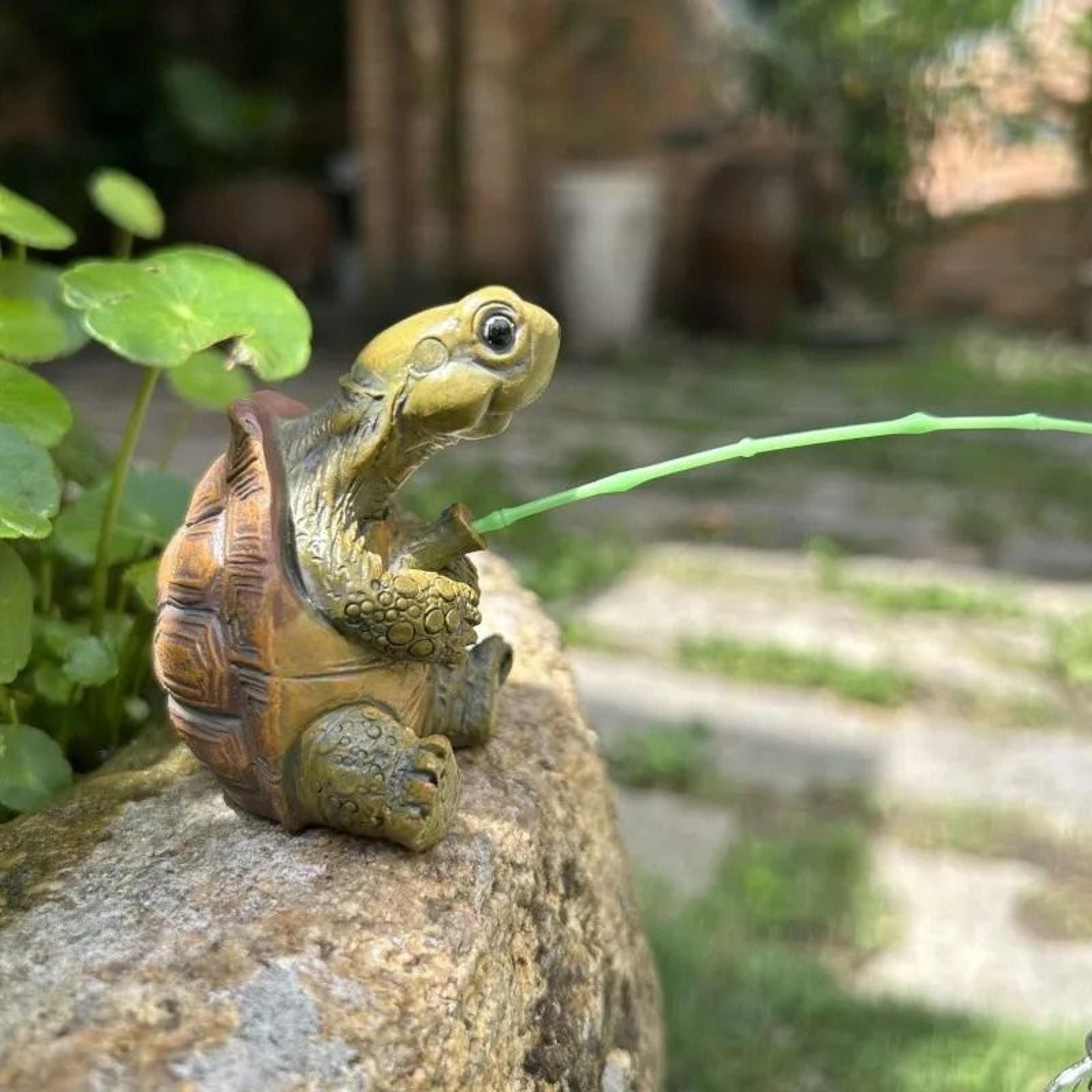 pondpal mini turtle figurine for whimsical garden pond decor