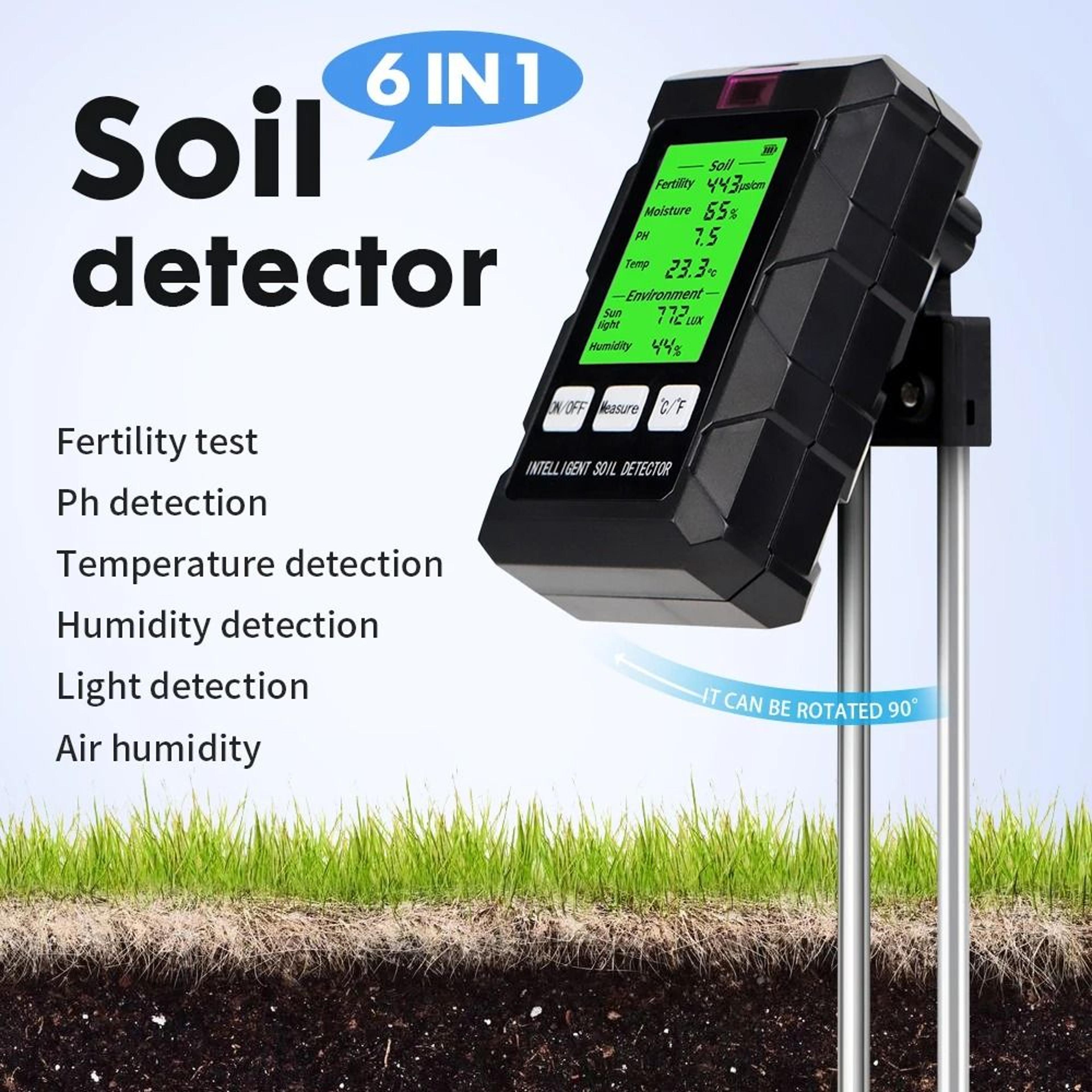 growsense 6-in-1 soil tester for complete plant care