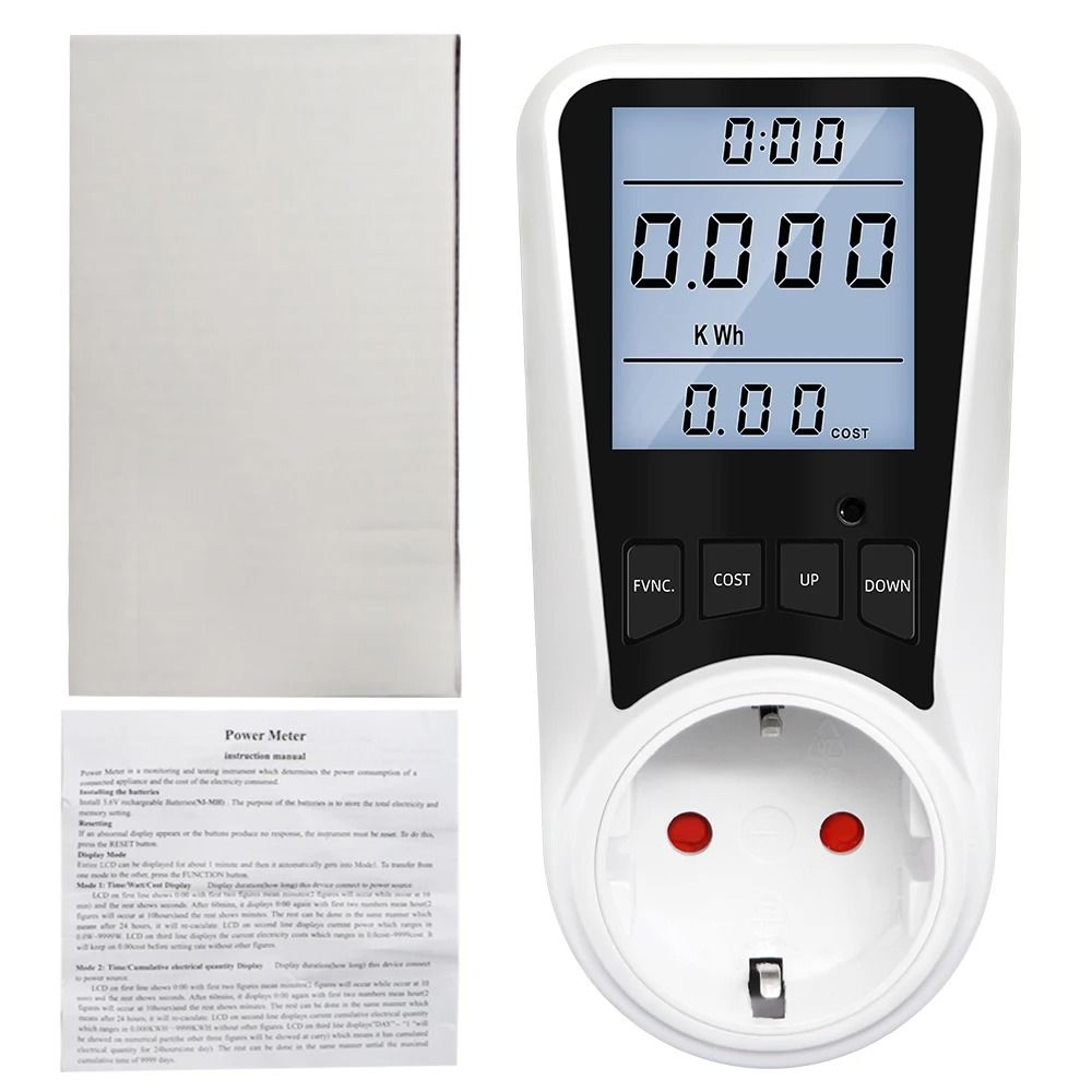 powertrack plug-in power meter and electricity usage monitor