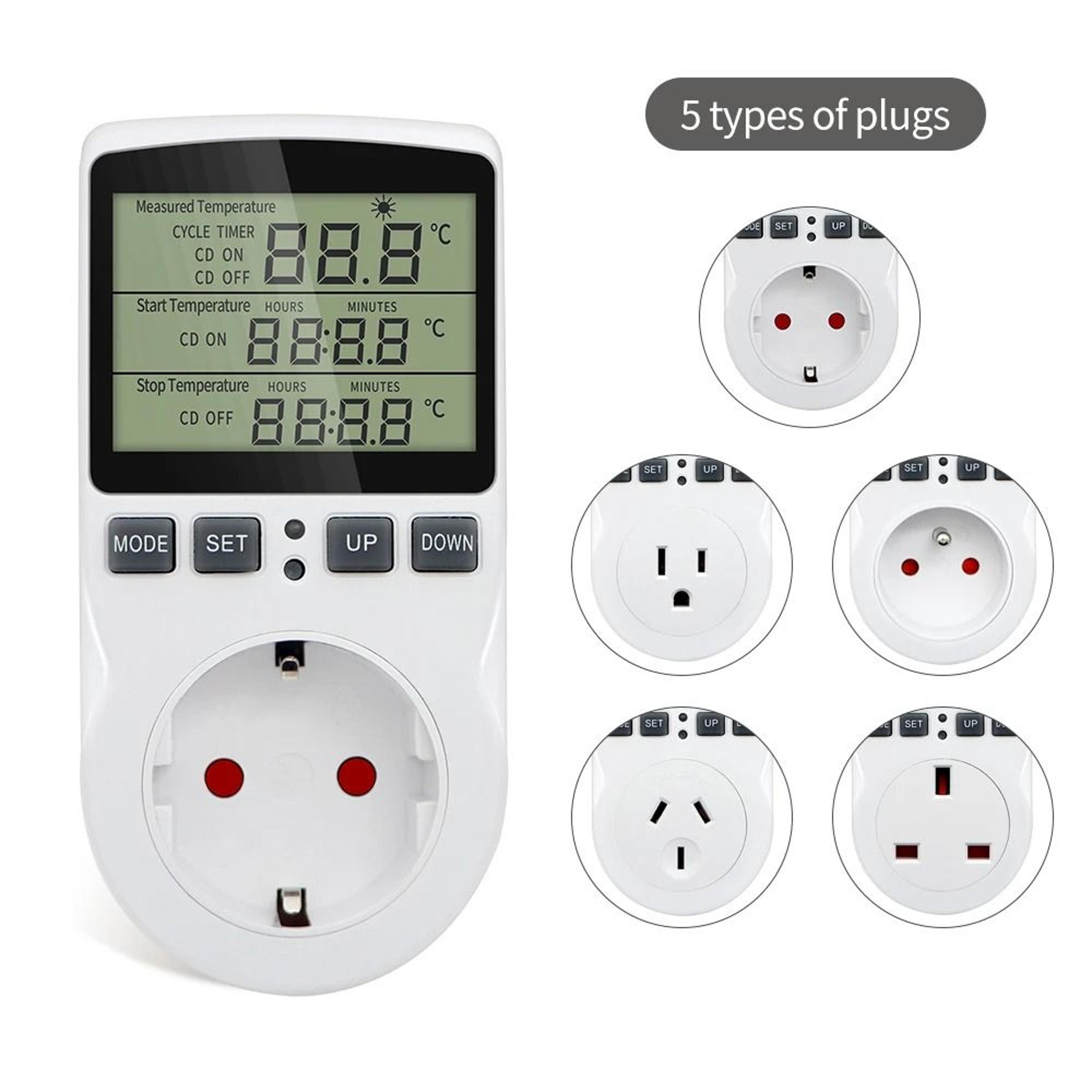 tempguard digital temperature controller and thermostat outlet with timer
