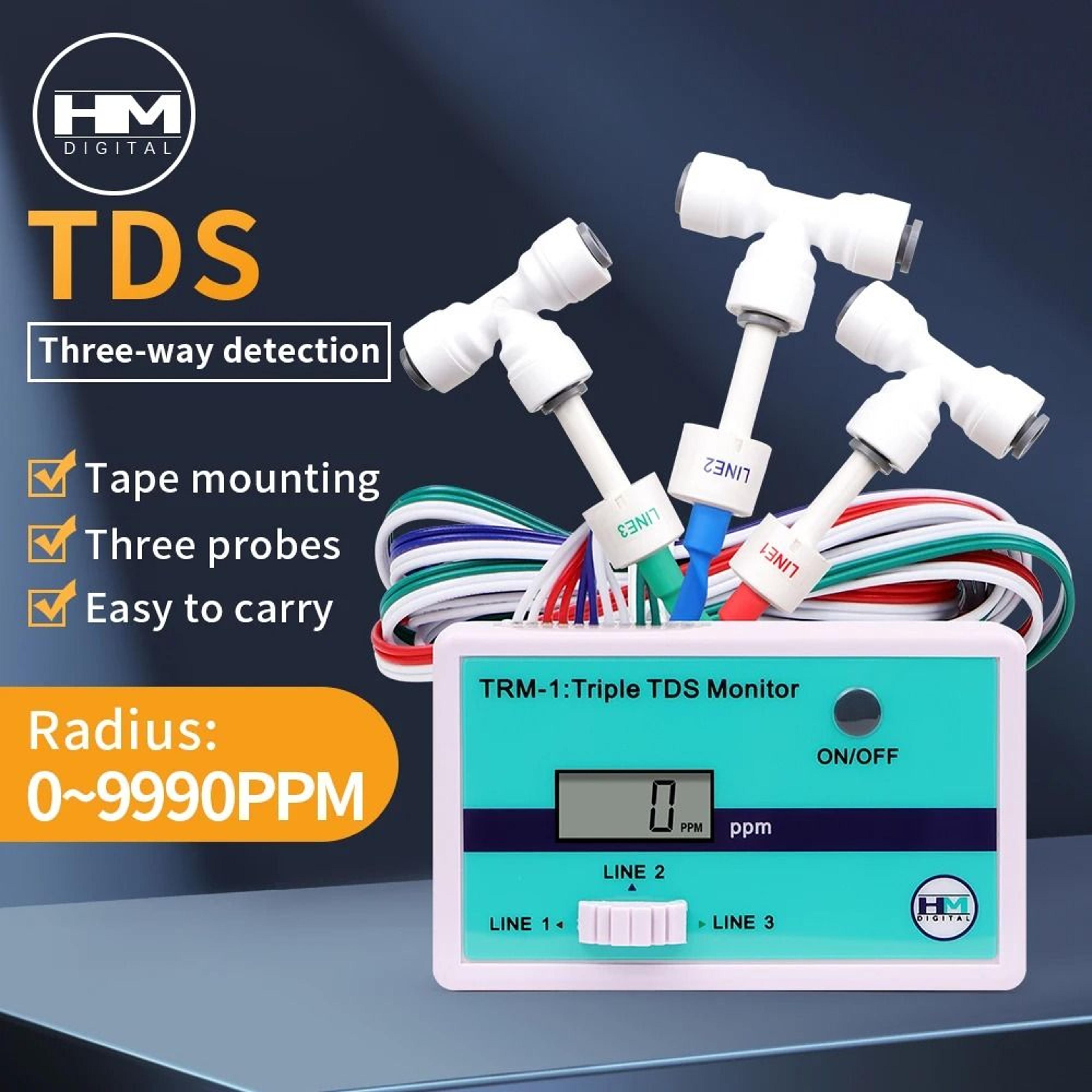 sm-1 and trm-1 inline tds meter for single or triple-point water monitoring