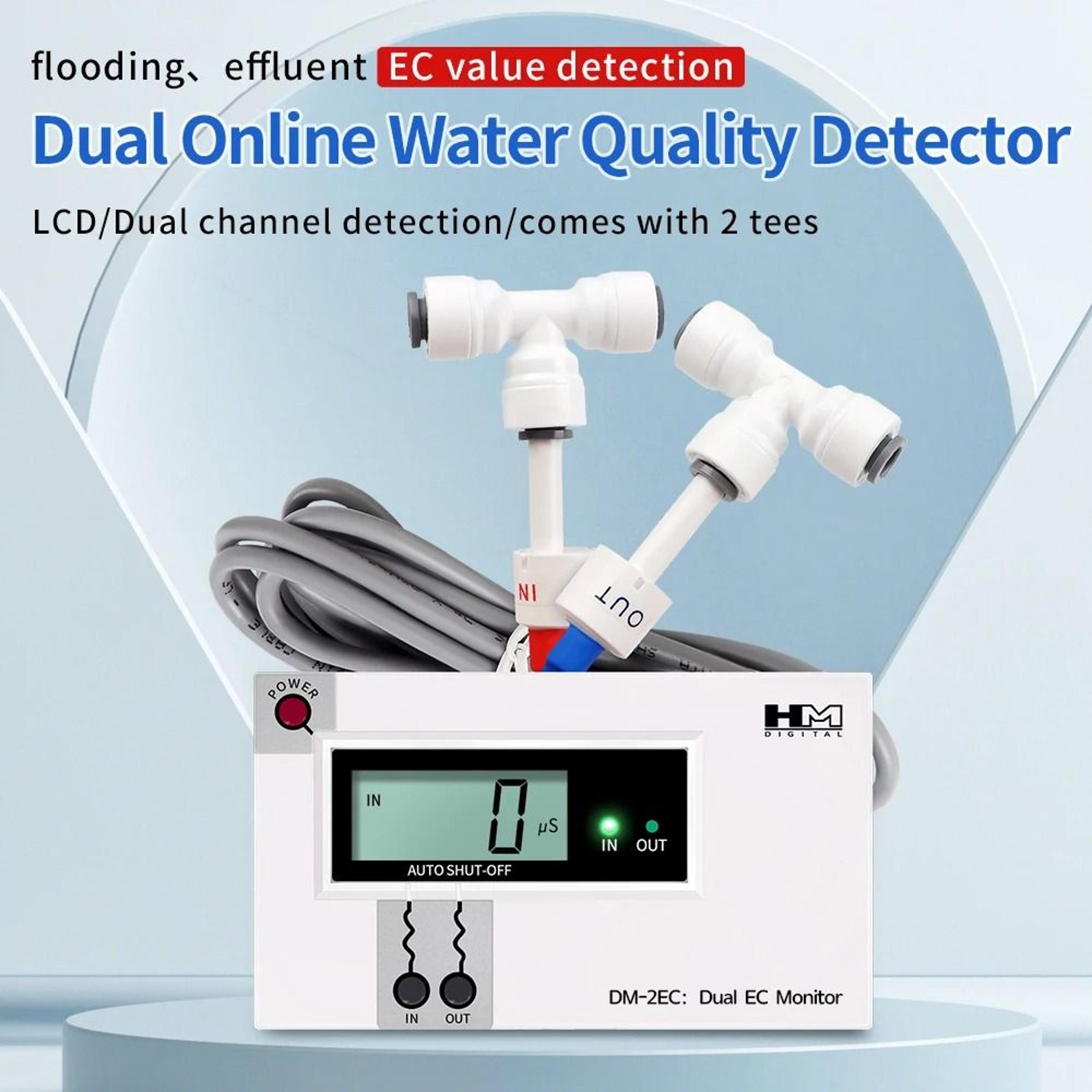 dm1/dm2 inline tds meter and dual probe water tester