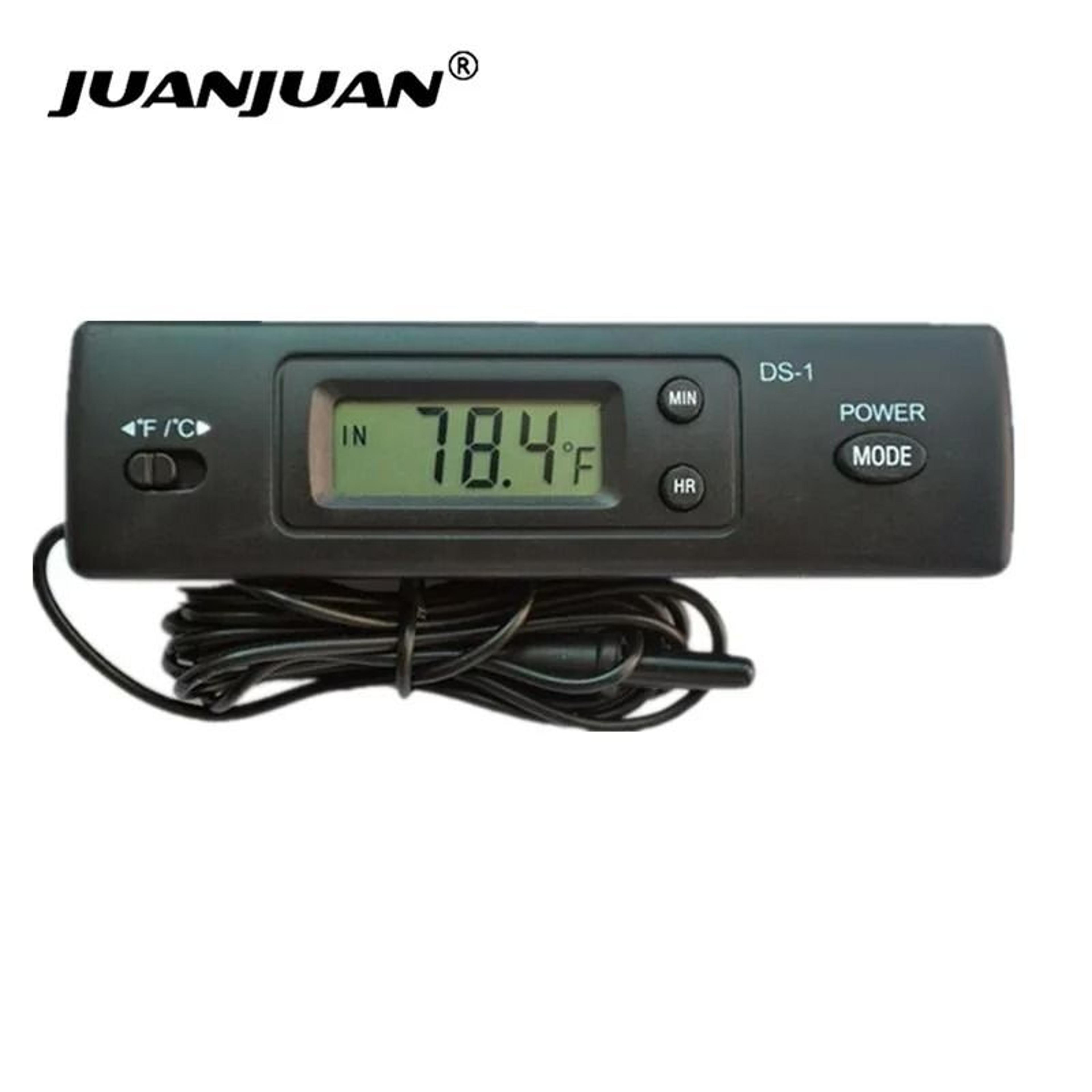 tempview digital car thermometer with indoor outdoor display and clock