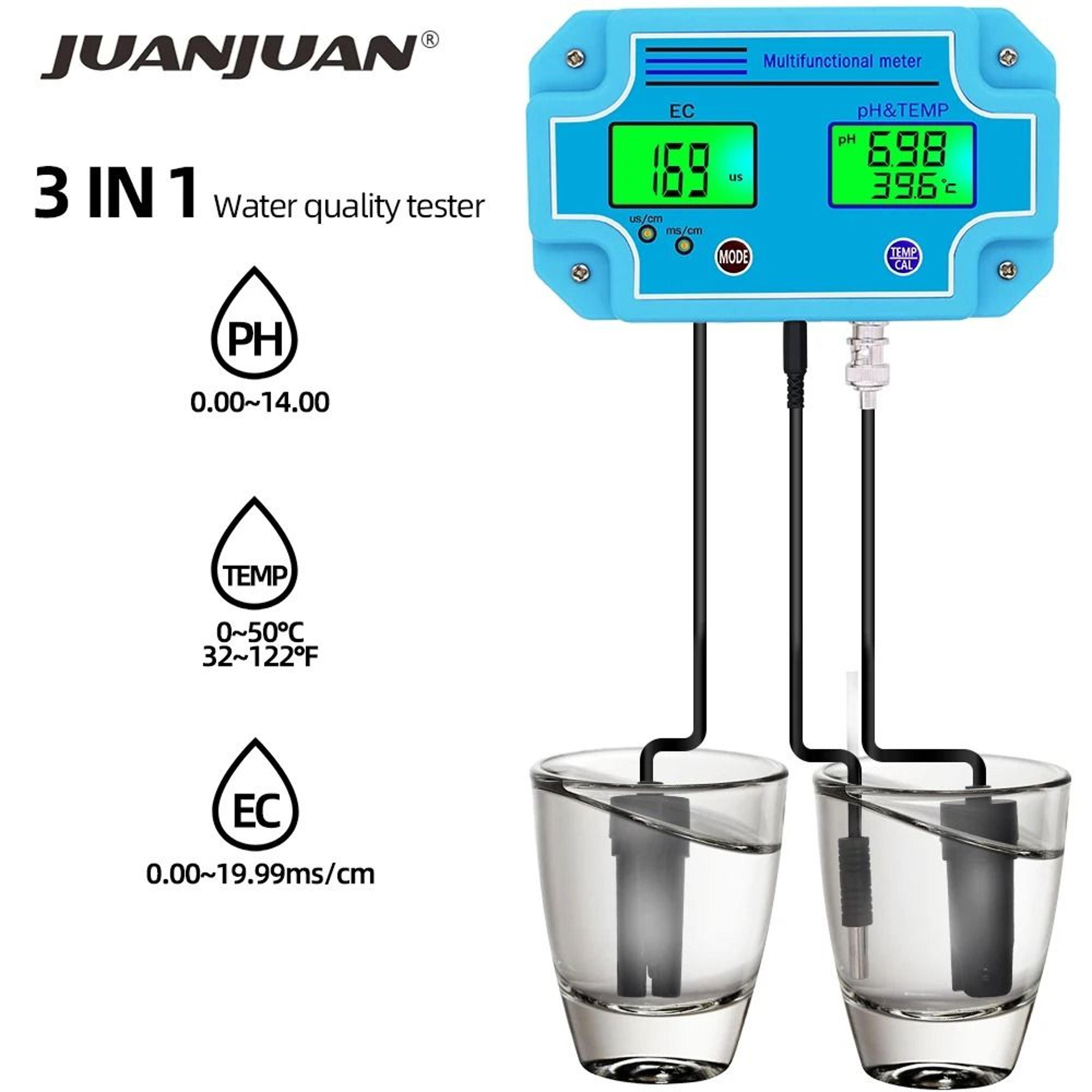 aquasense ph/ec-2981 digital ph and ec meter with temperature display