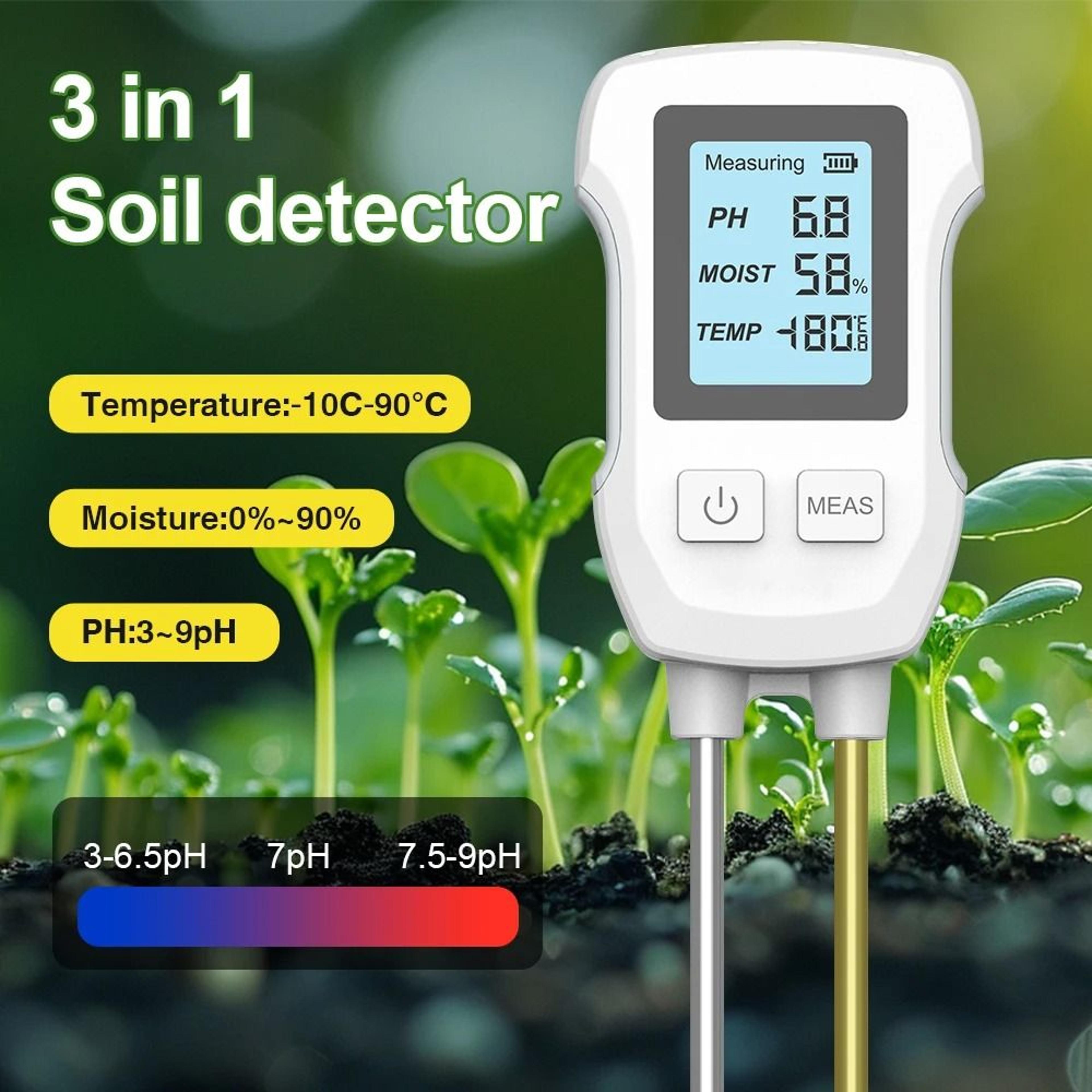 growguide 3 in 1 soil meter for ph, moisture and temperature
