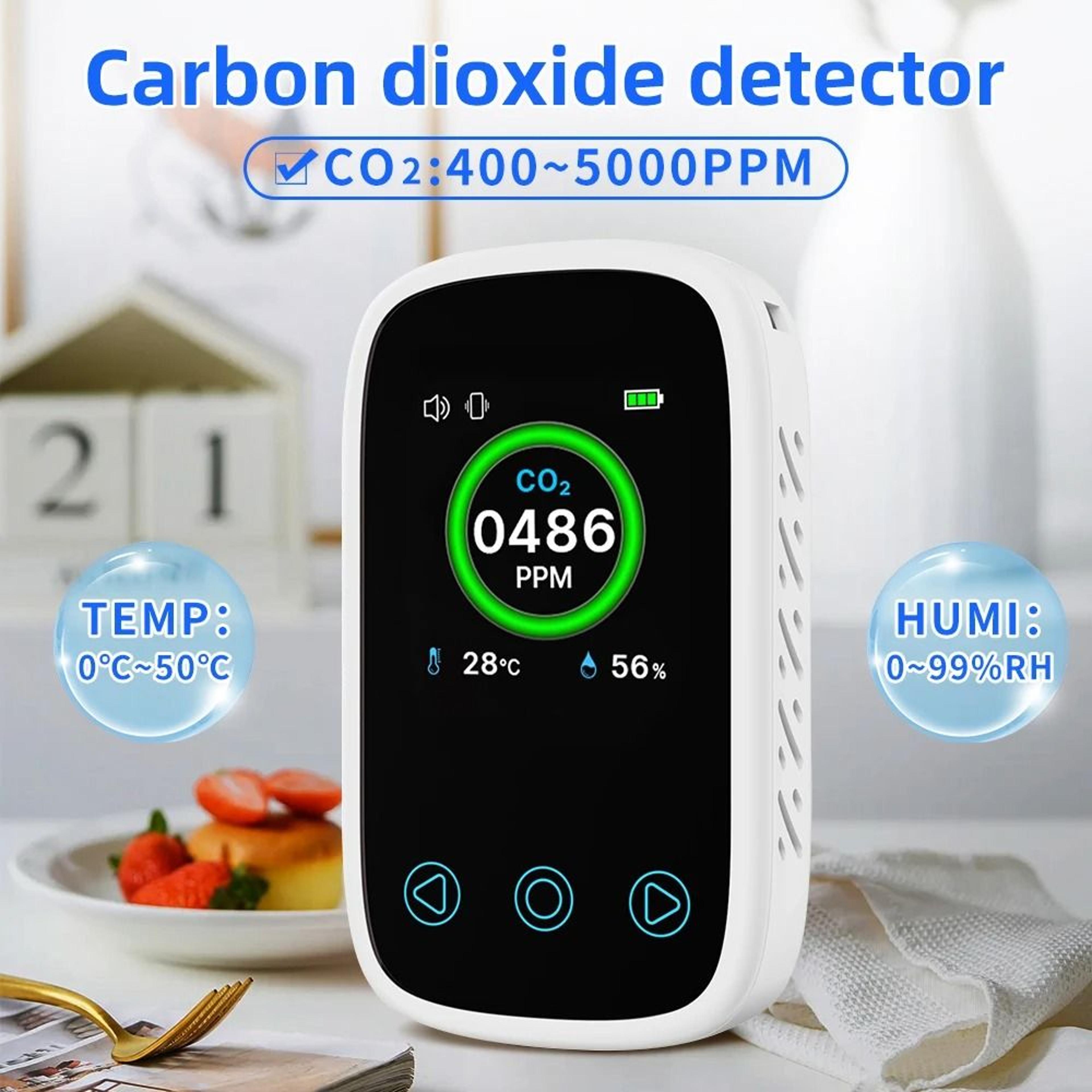 airsense 3 in 1 ndir co2 monitor with temperature, humidity and voice alert