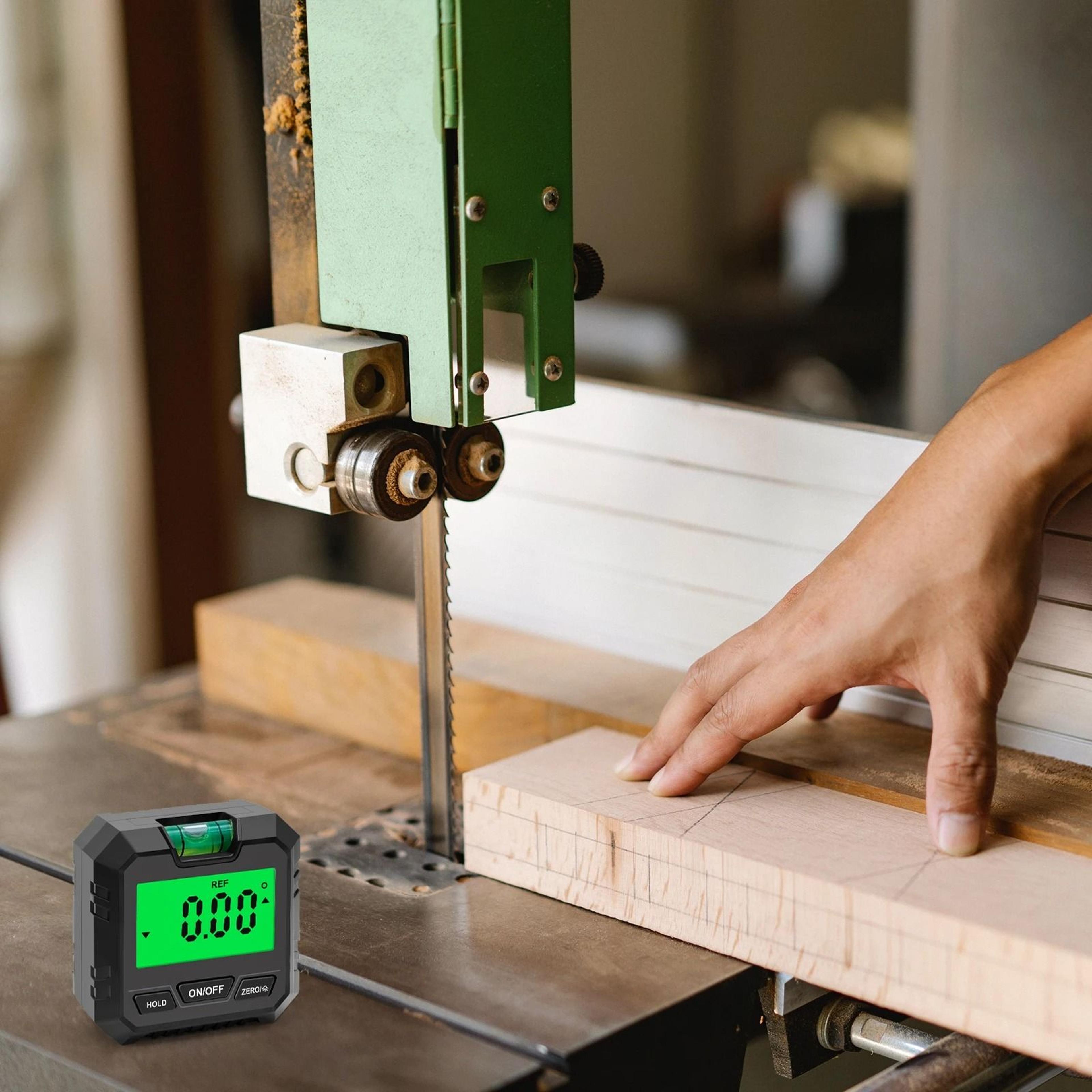 magnetic digital angle finder and electronic inclinometer with backlit display
