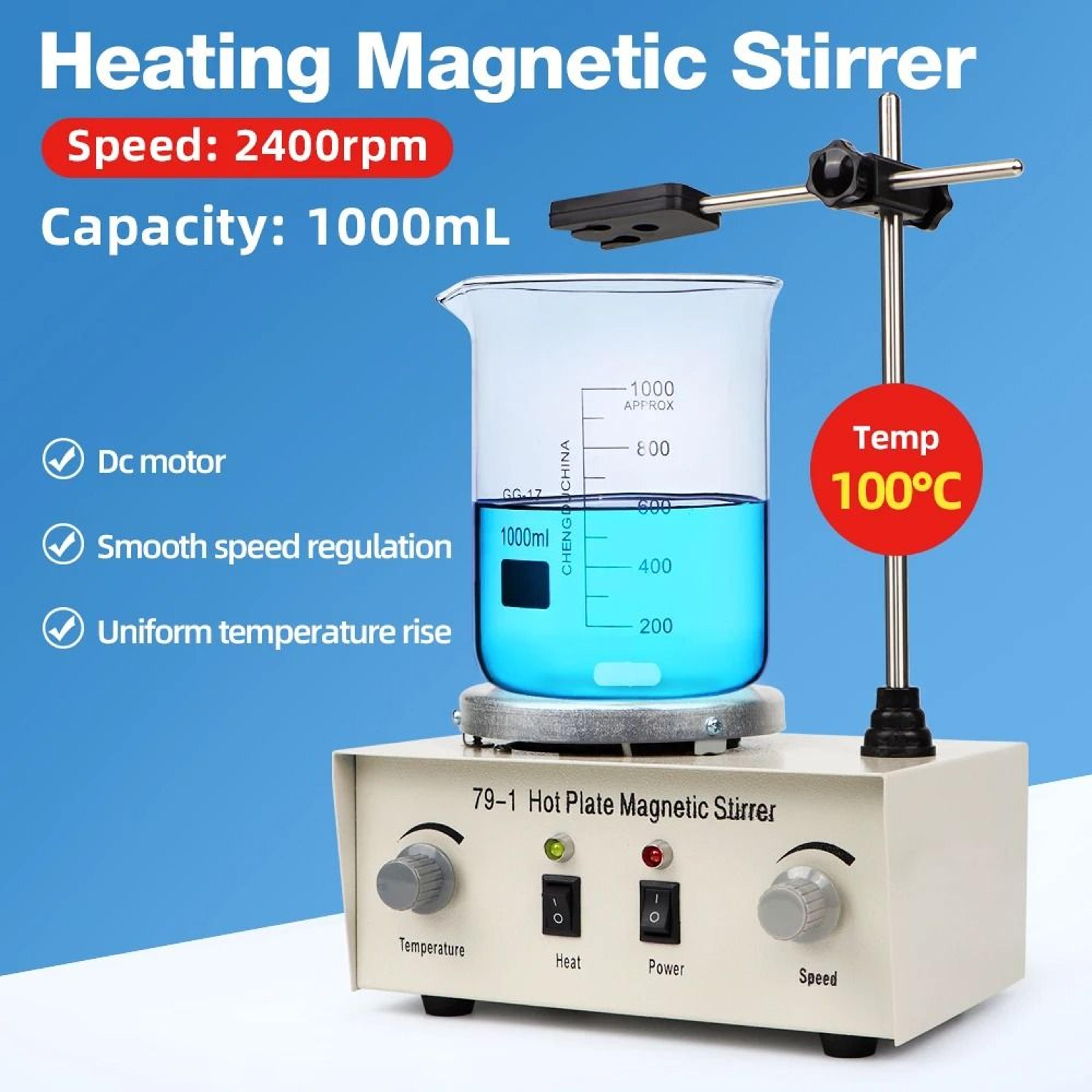 mixmaster 79-1 1l hot plate magnetic stirrer with 2400 rpm control