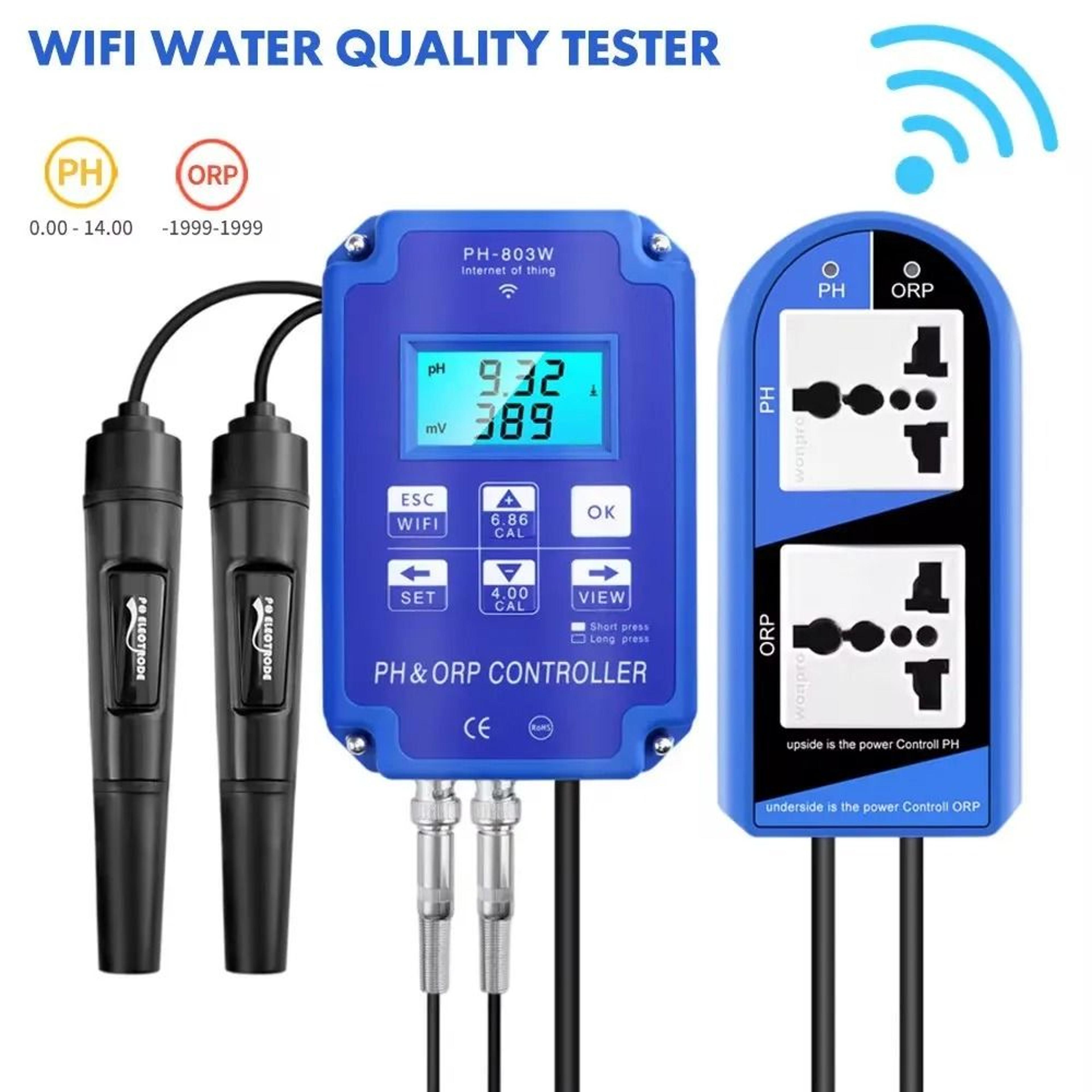 aquabalance 2-in-1 ph orp controller with relay and bnc probes