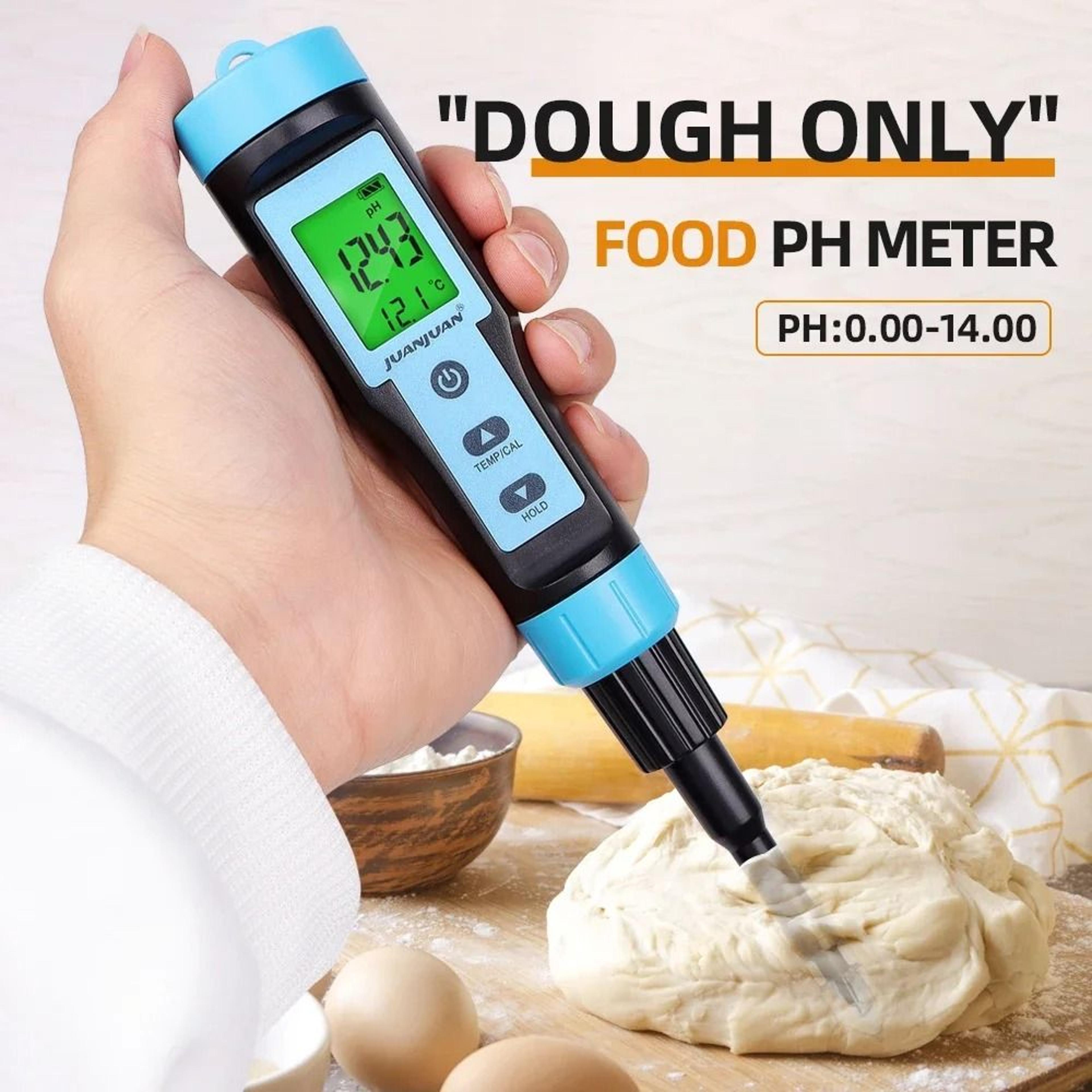 freshcheck food ph meter with stainless steel ph probe and temperature