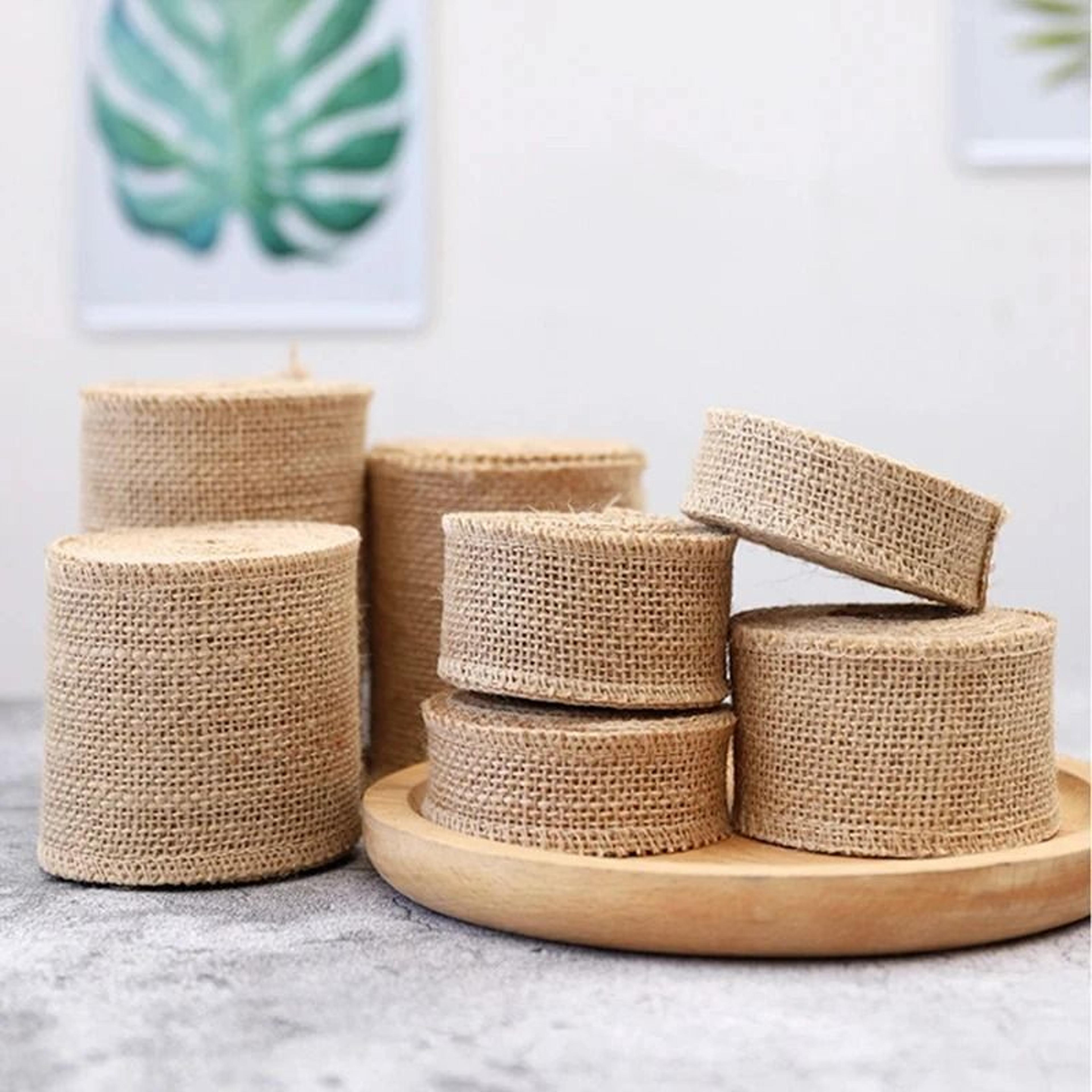 natural jute burlap ribbon 5m rustic wedding and diy craft ribbon