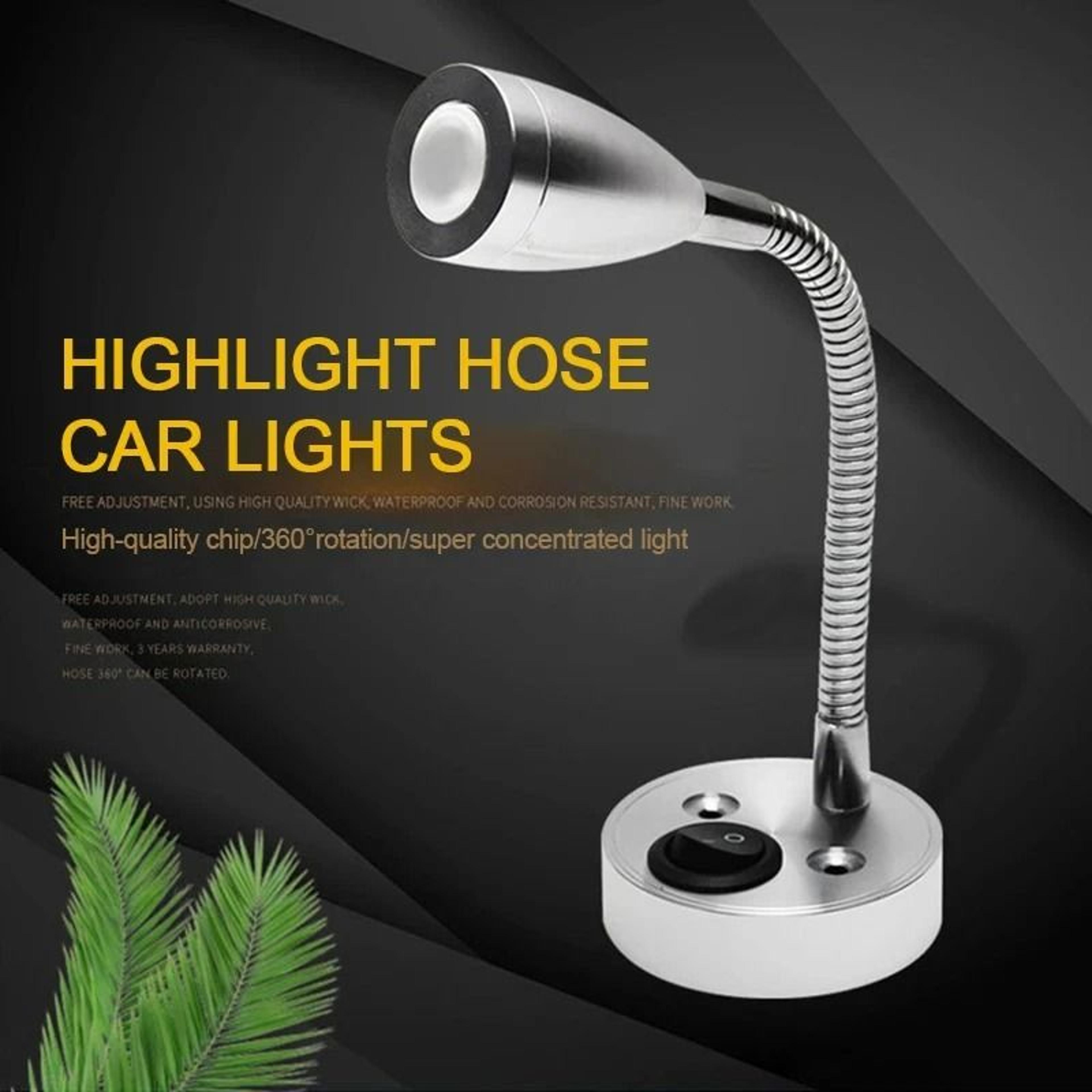 12v 24v adjustable led rv reading light warm white gooseneck spotlight
