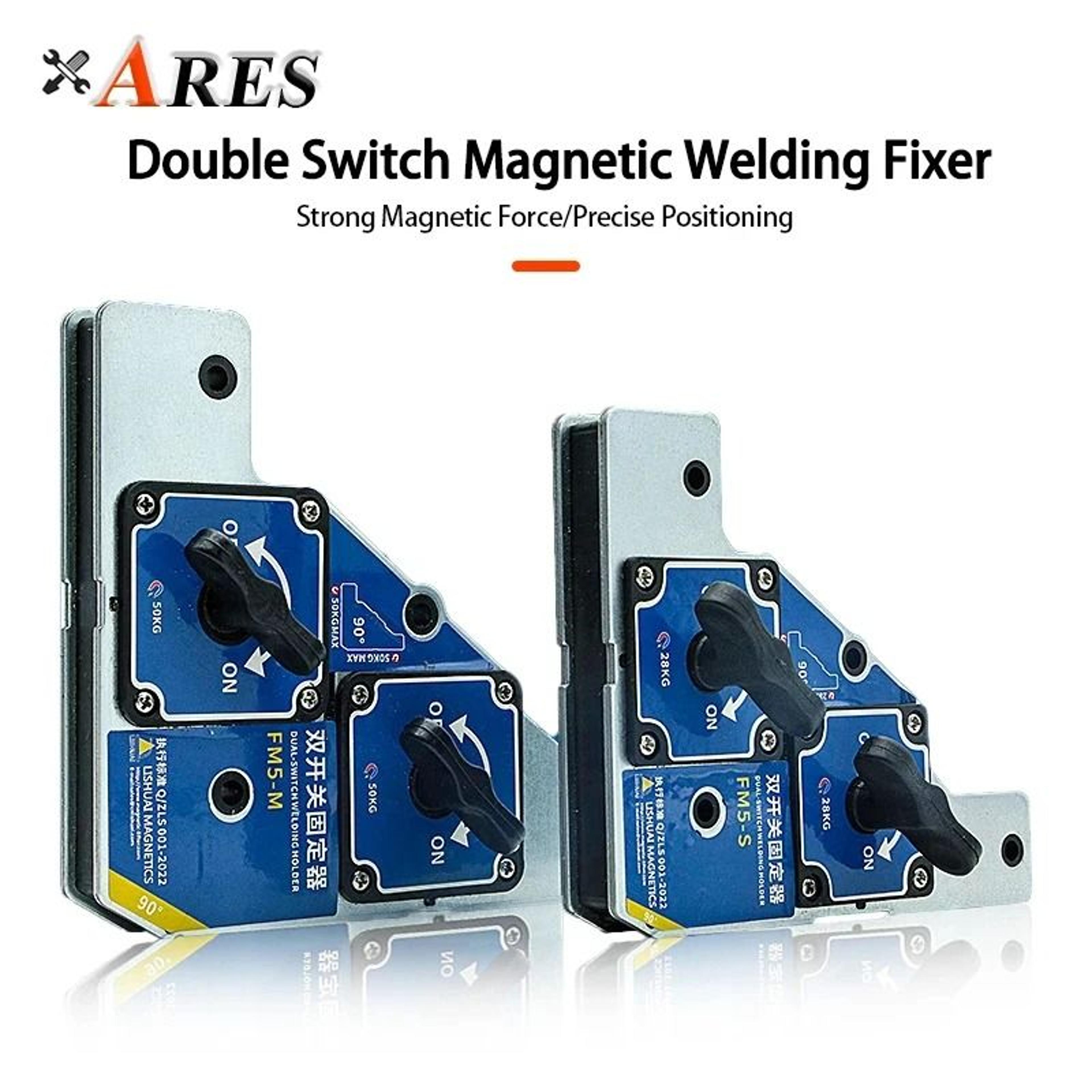 90° dual-switch magnetic welding holder 25kg 50kg angle fixer
