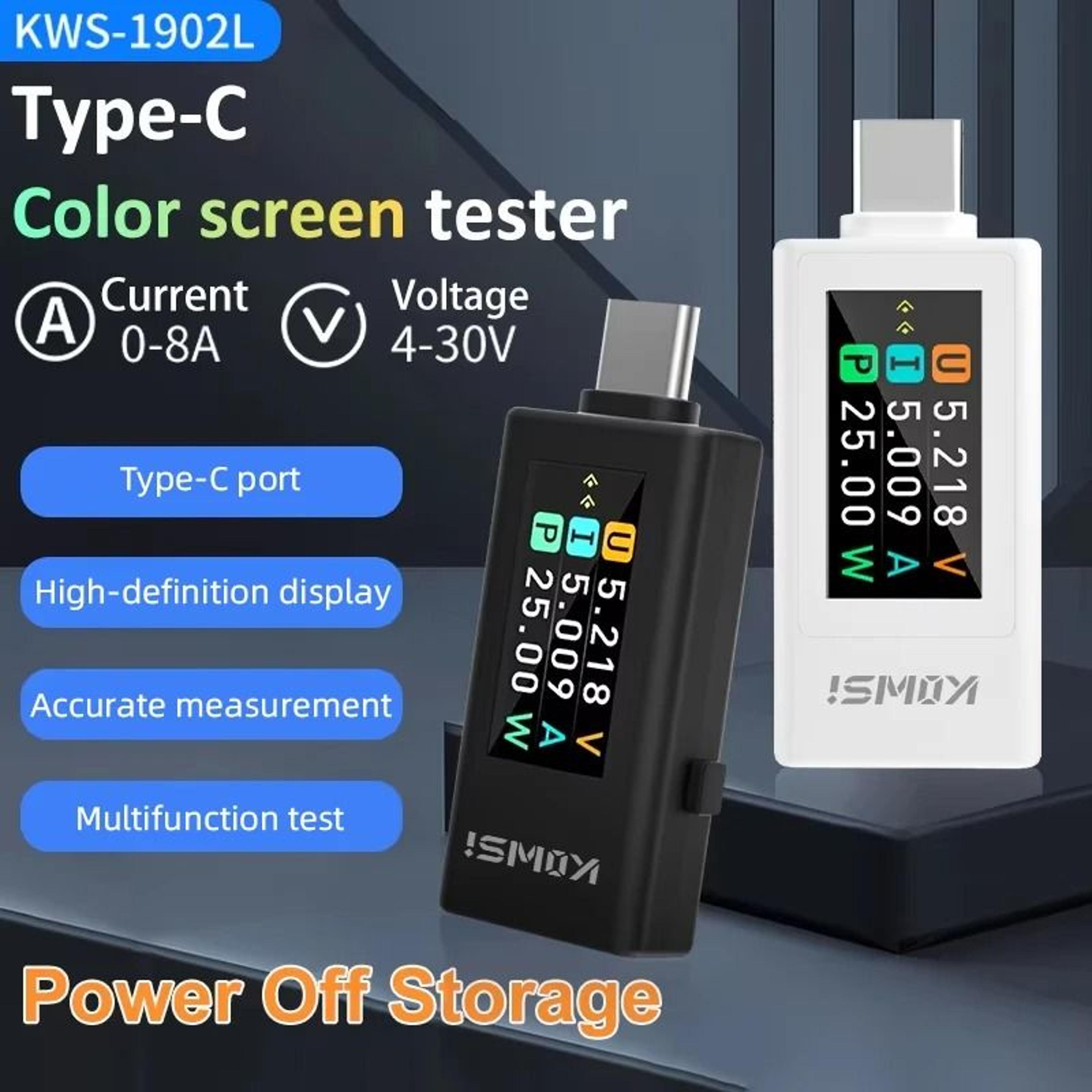 kws-1902l usb-c tester digital voltage current power meter