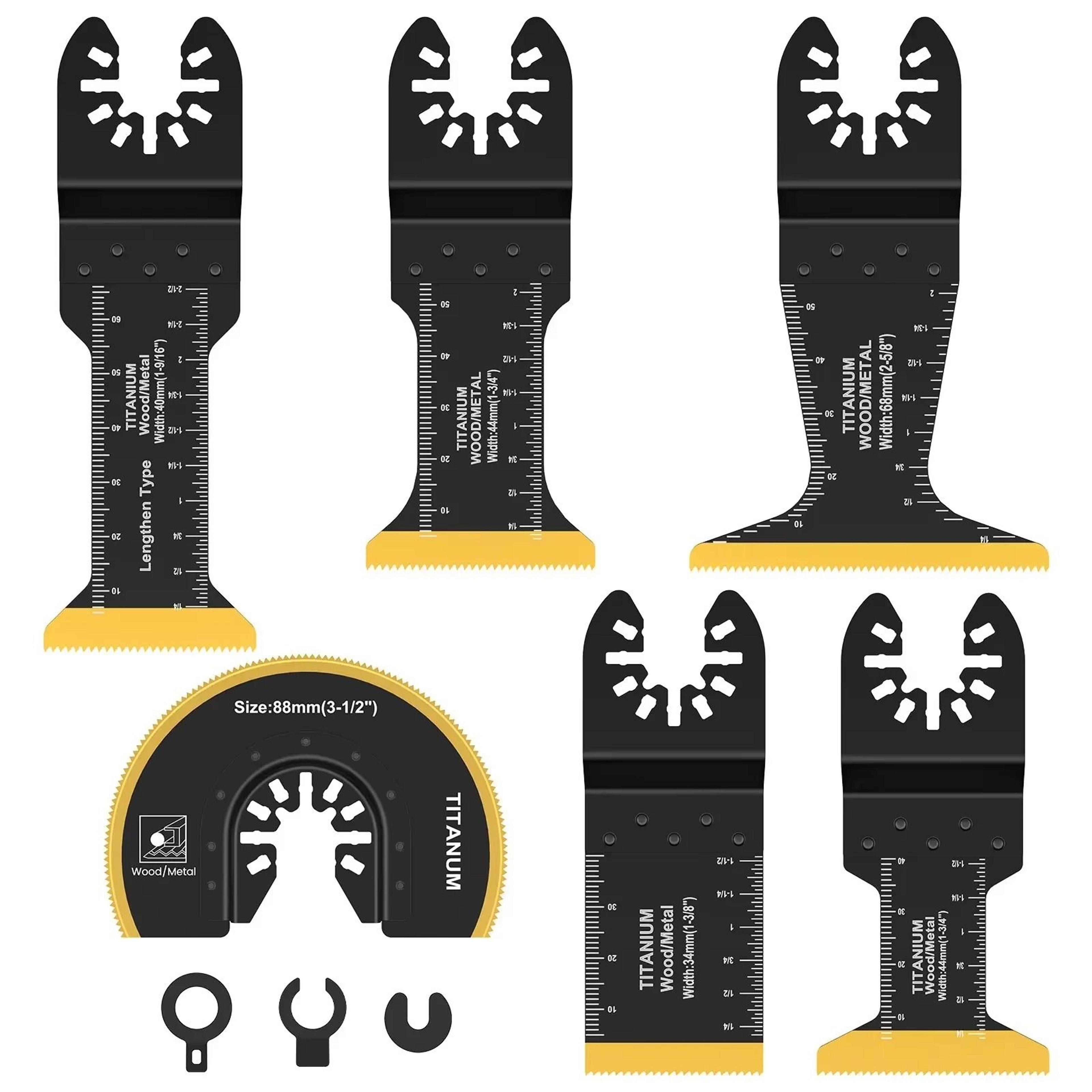 titanium oscillating saw blade kit for wood metal nails and screws