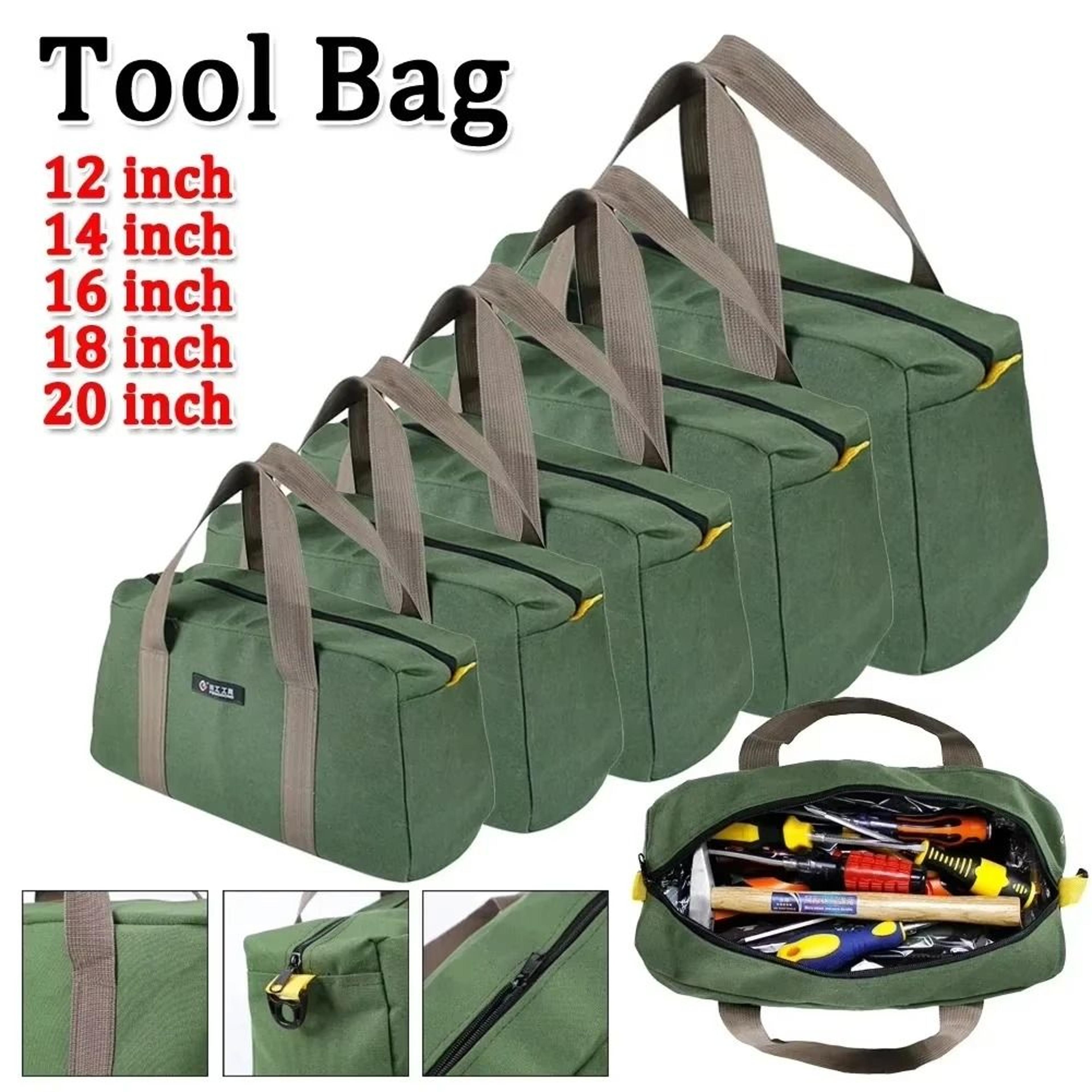 portable waterproof electrician tool bag with multi-pocket organizer