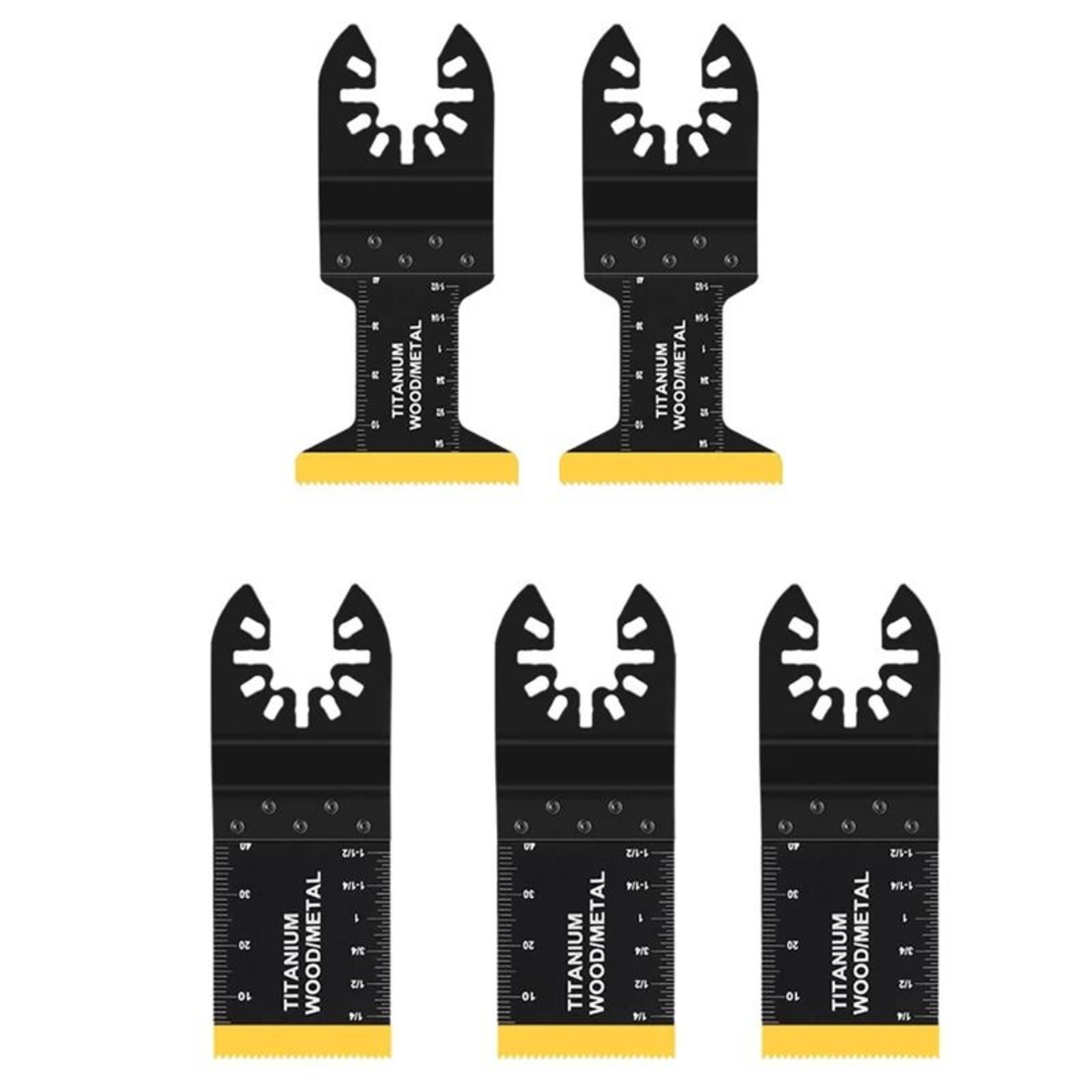 5-piece carbide oscillating saw blade set for metal nails and screws