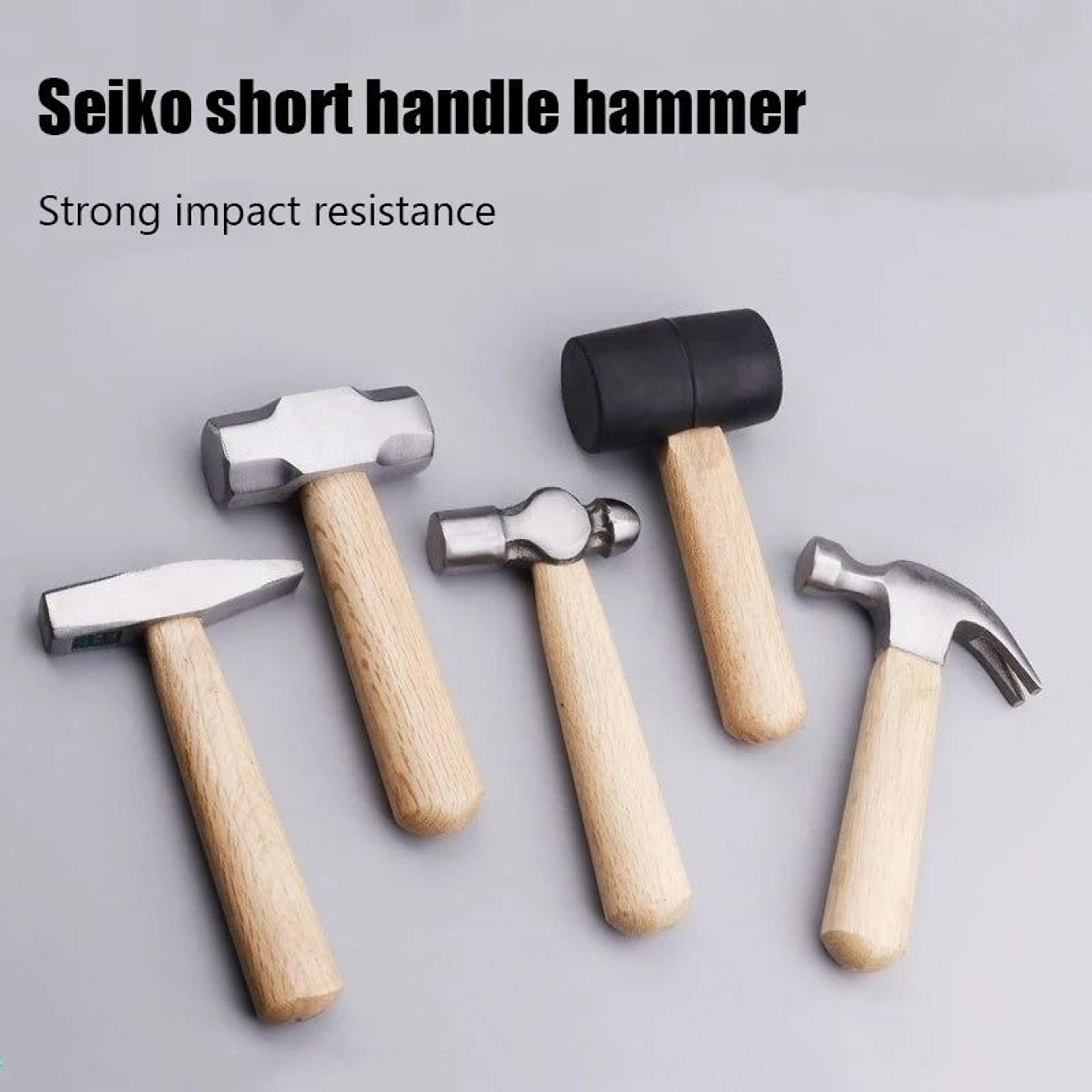 mini high carbon steel hammer with solid wood short handle