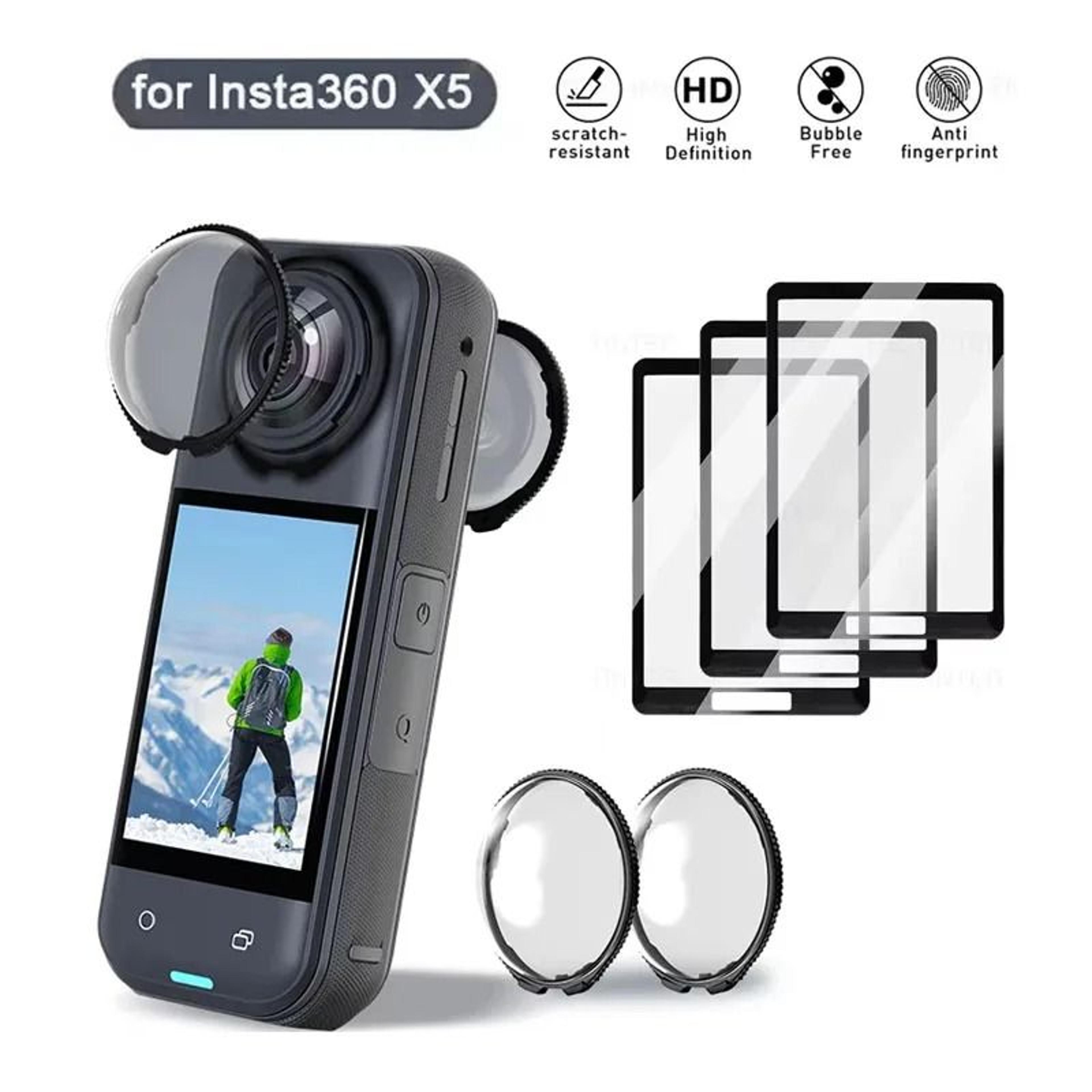 insta360 x4 x5 tempered glass screen protector and lens guard kit