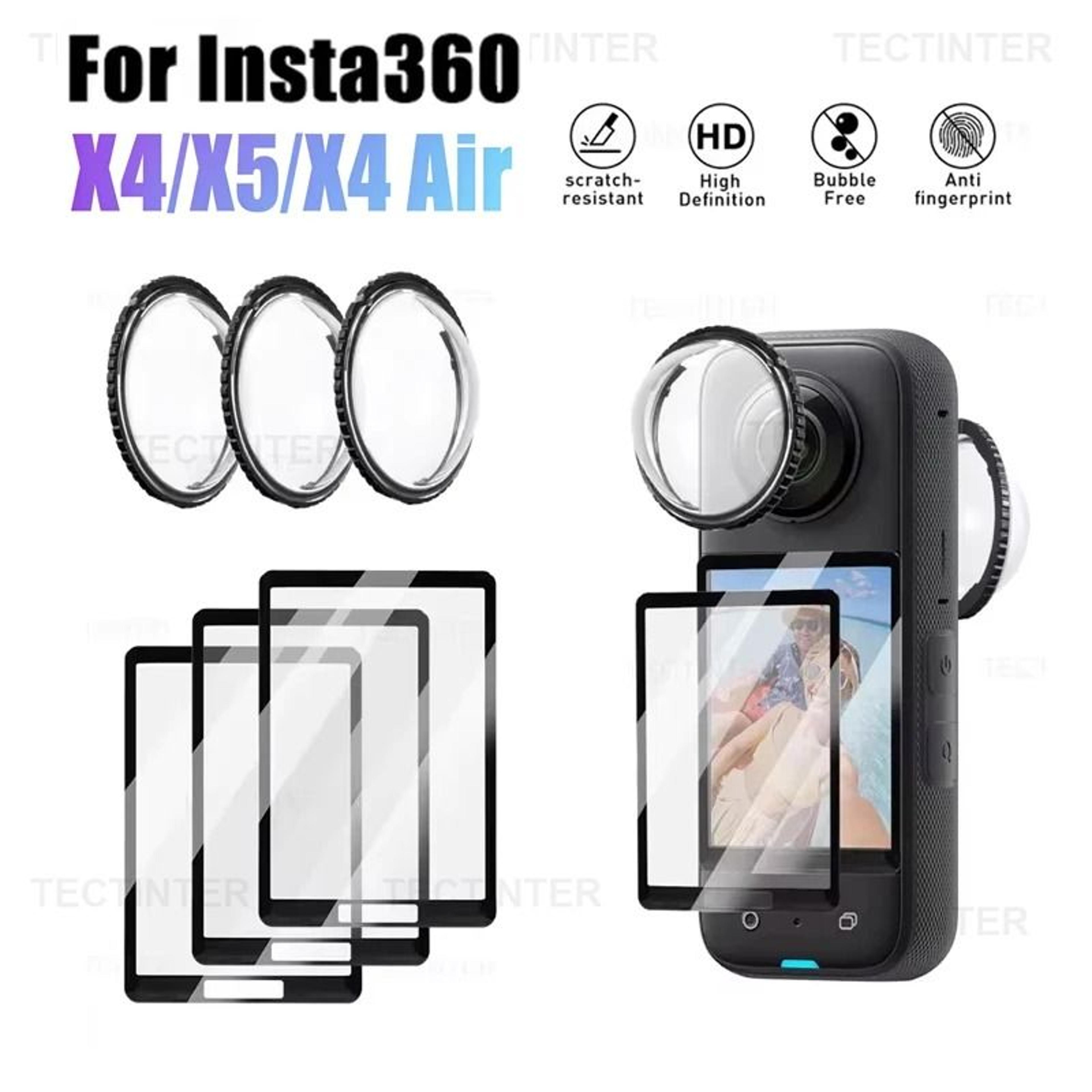 insta360 x4 x5 x4 air tempered glass screen and lens protection kit