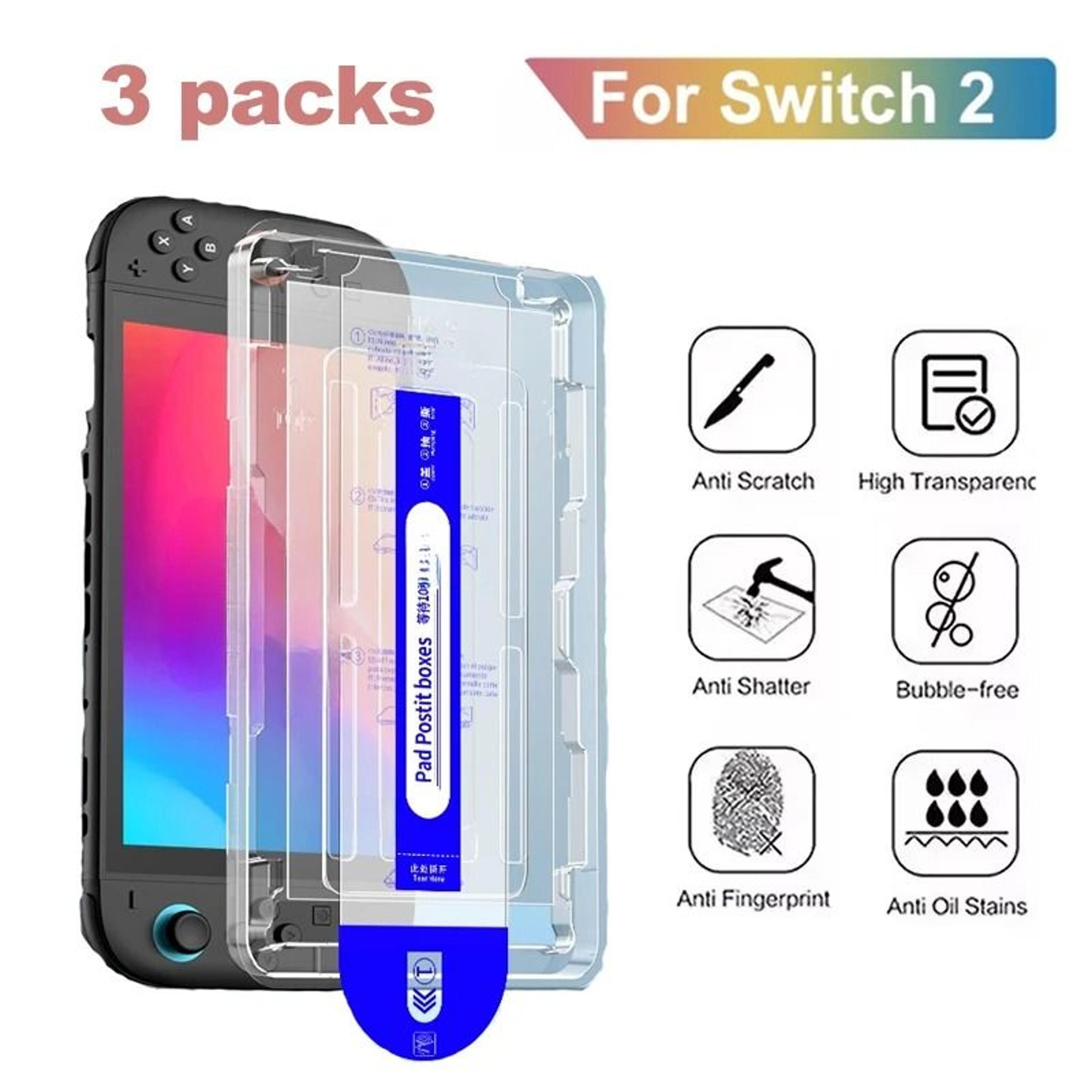 9h tempered glass screen protector for nintendo switch 2
