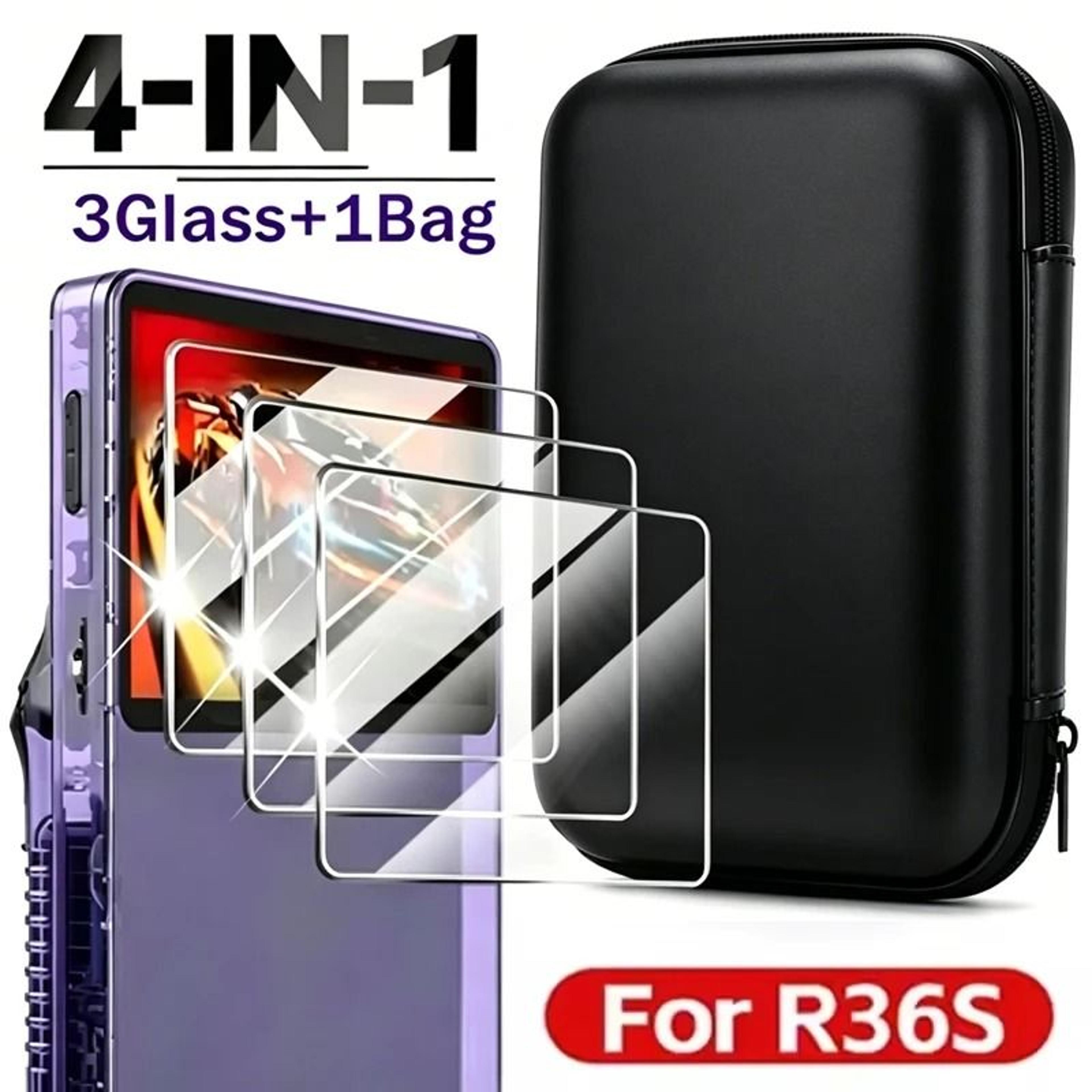 4-in-1 protective accessory kit for r36s handheld console