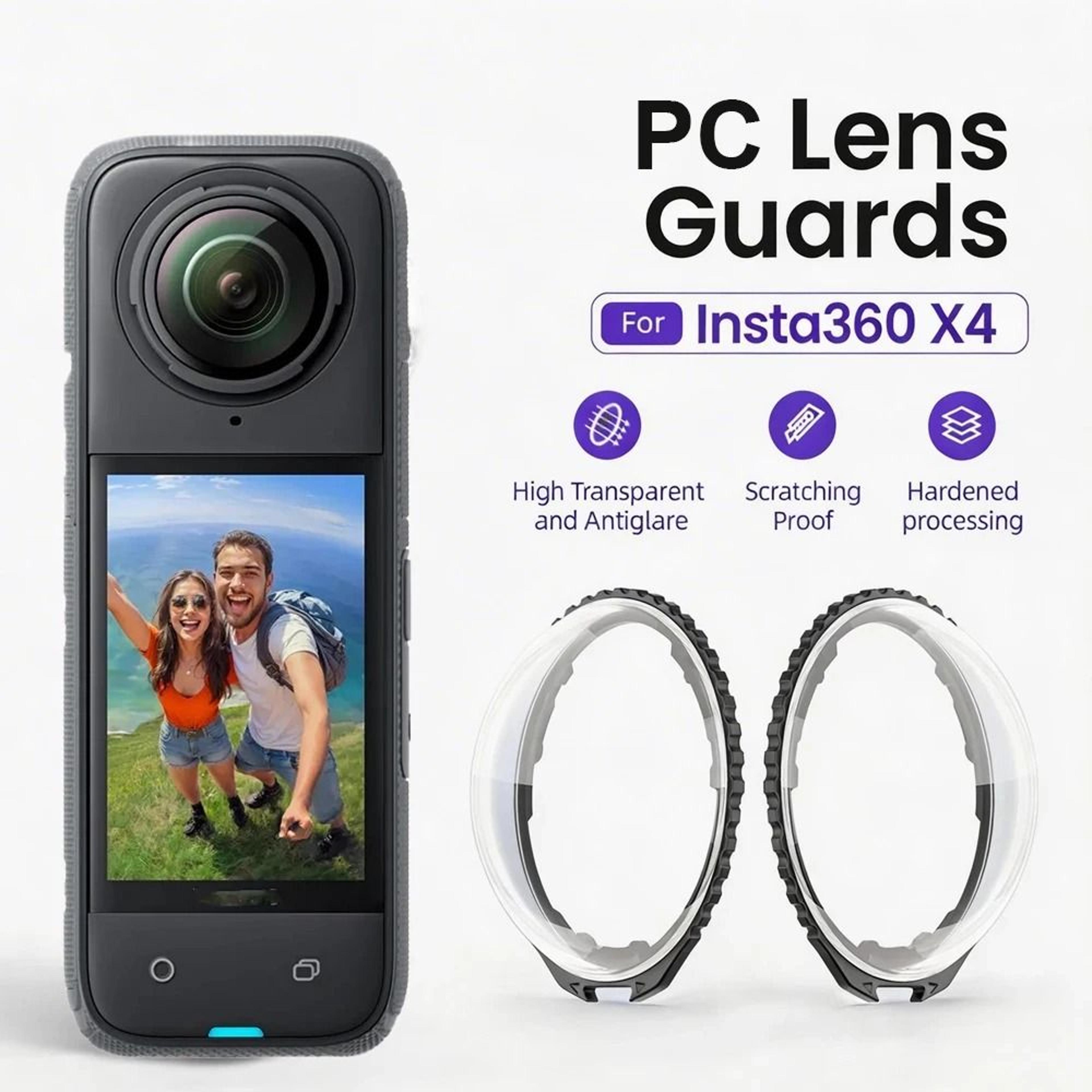 insta360 x4 x5 screen protector and lens guard protective kit