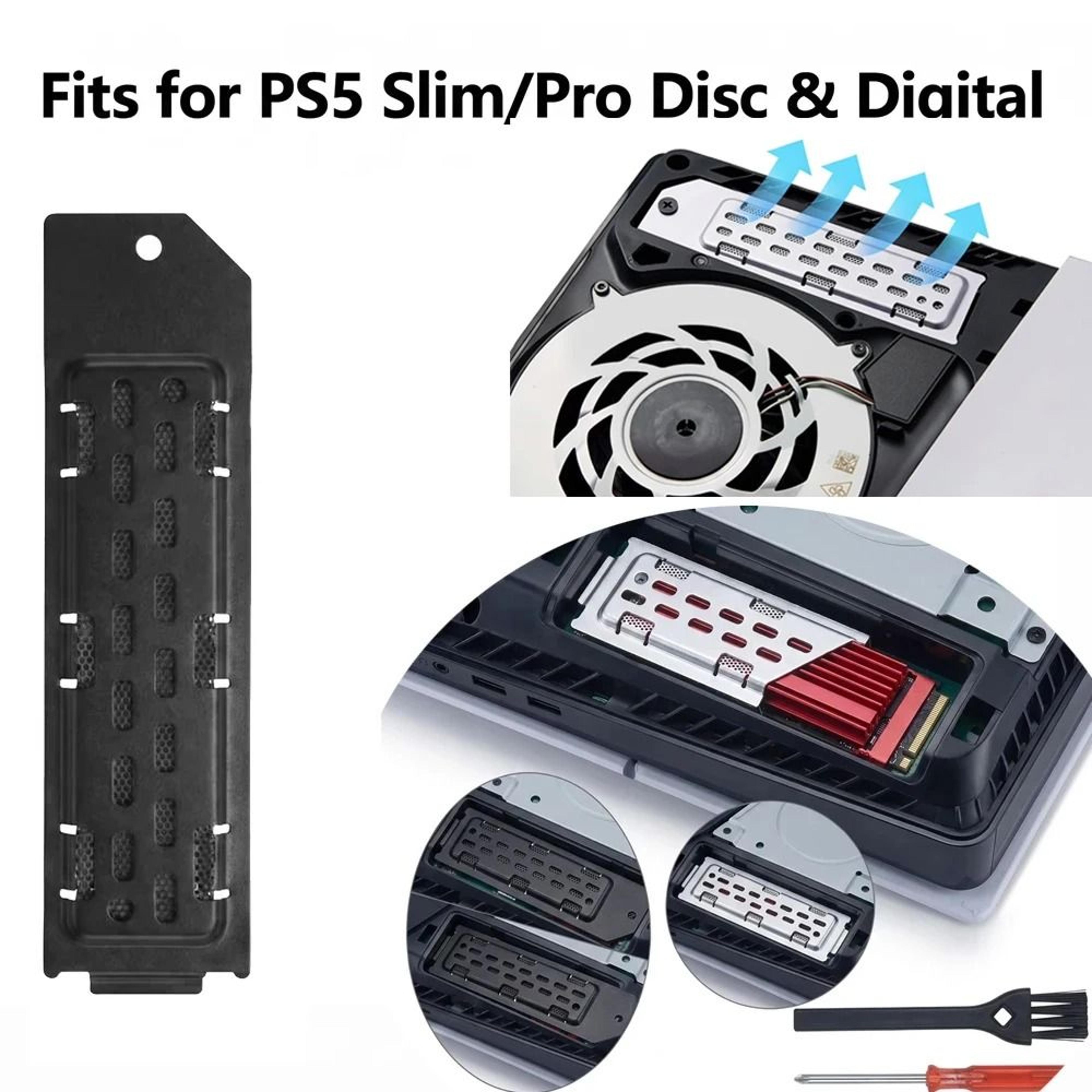 ps5 slim pro m.2 ssd heatsink dust cover aluminum cooling case