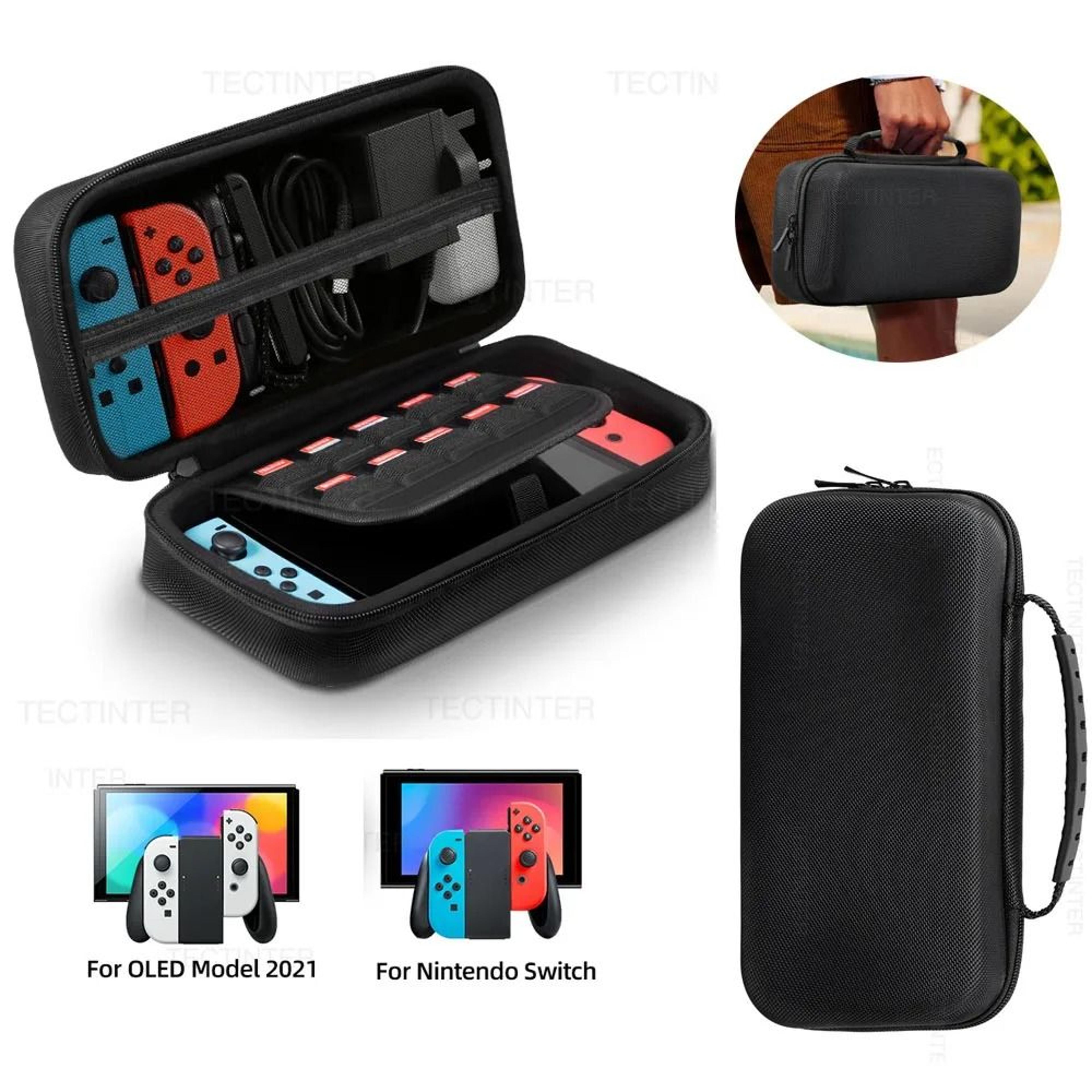 nintendo switch oled large carrying case shockproof travel storage bag