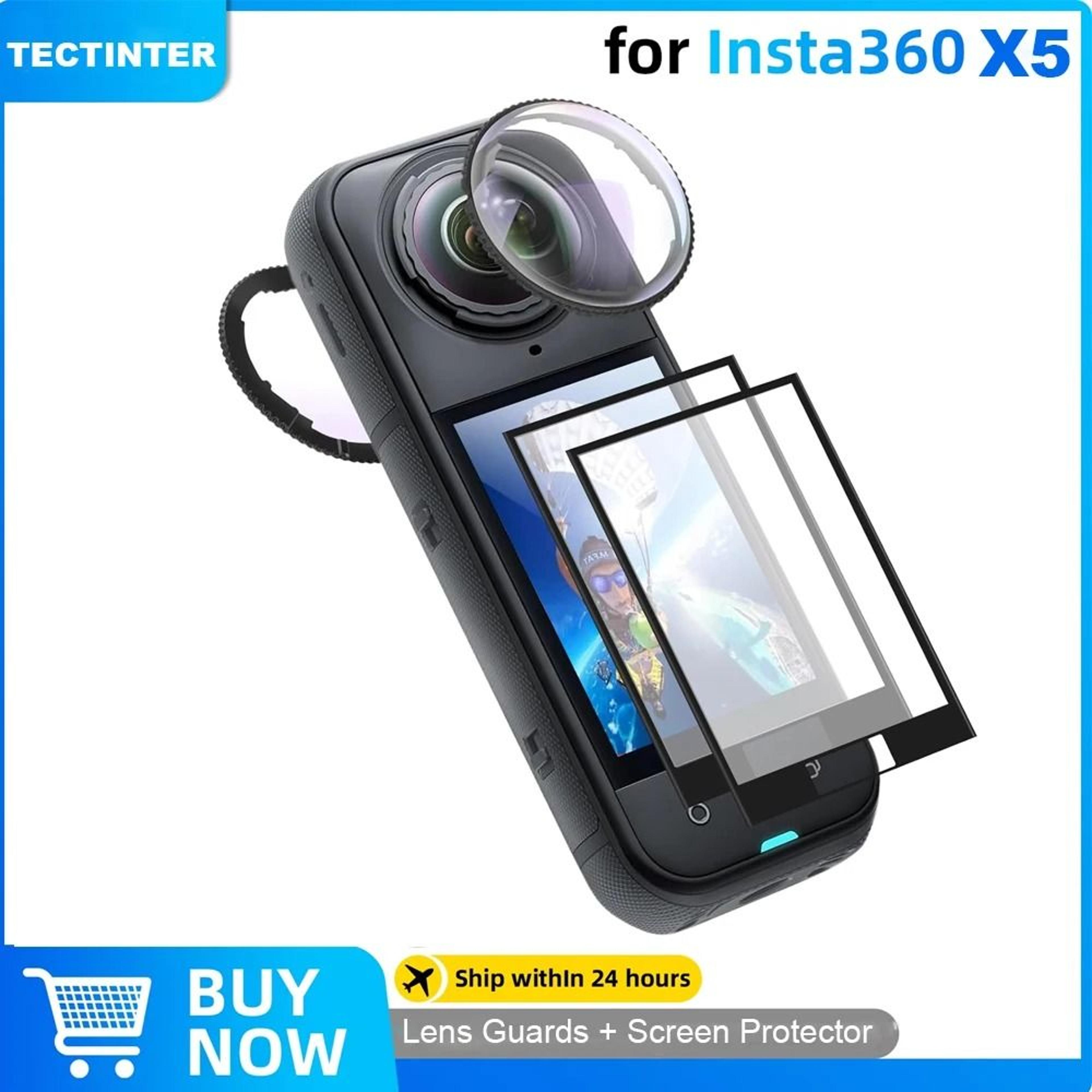 insta360 x5 lens guard screen protector and lens cap kit